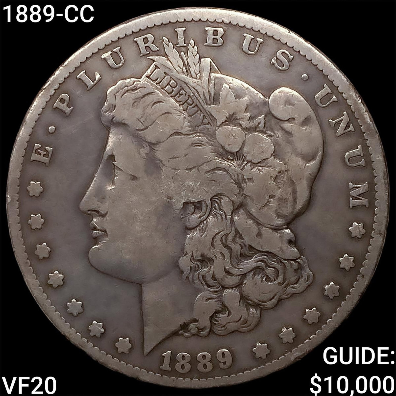 1889-CC Morgan Silver Dollar LIGHTLY CIRCULATED: 1889-CC Morgan Silver Dollar LIGHTLY CIRCULATED