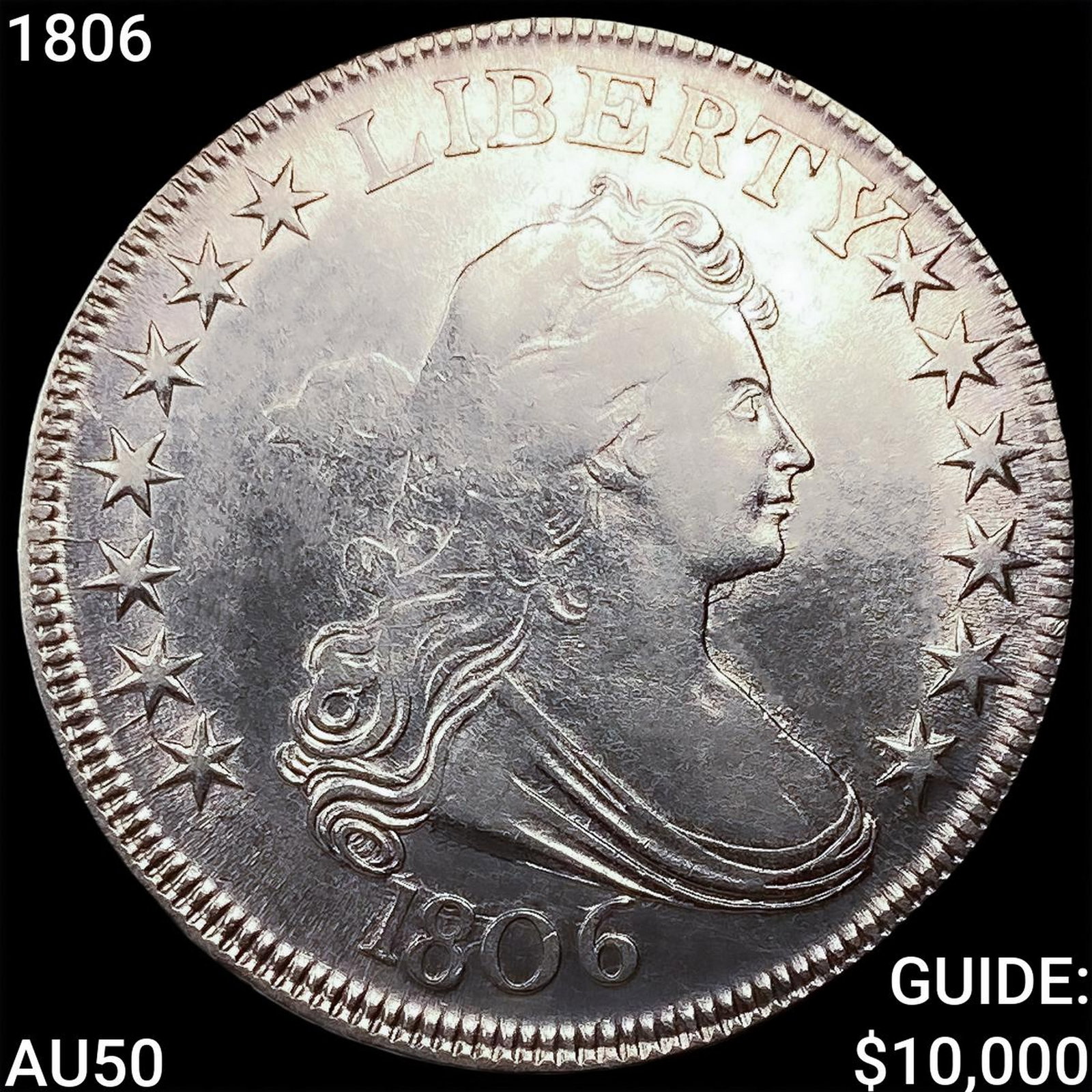 1806 Draped Bust Half Dollar CLOSELY UNCIRCULATED (1 of 2)