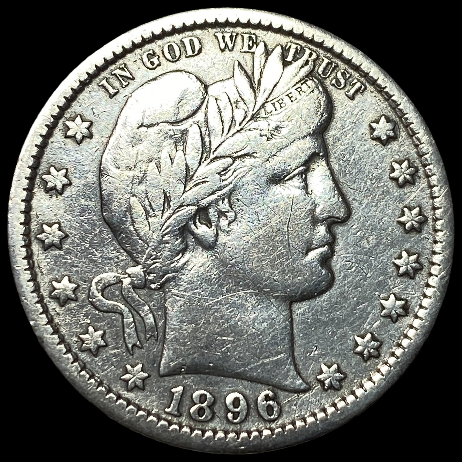 1896 Silver Barber Quarter CLOSELY UNCIRCULATED (1 of 2)