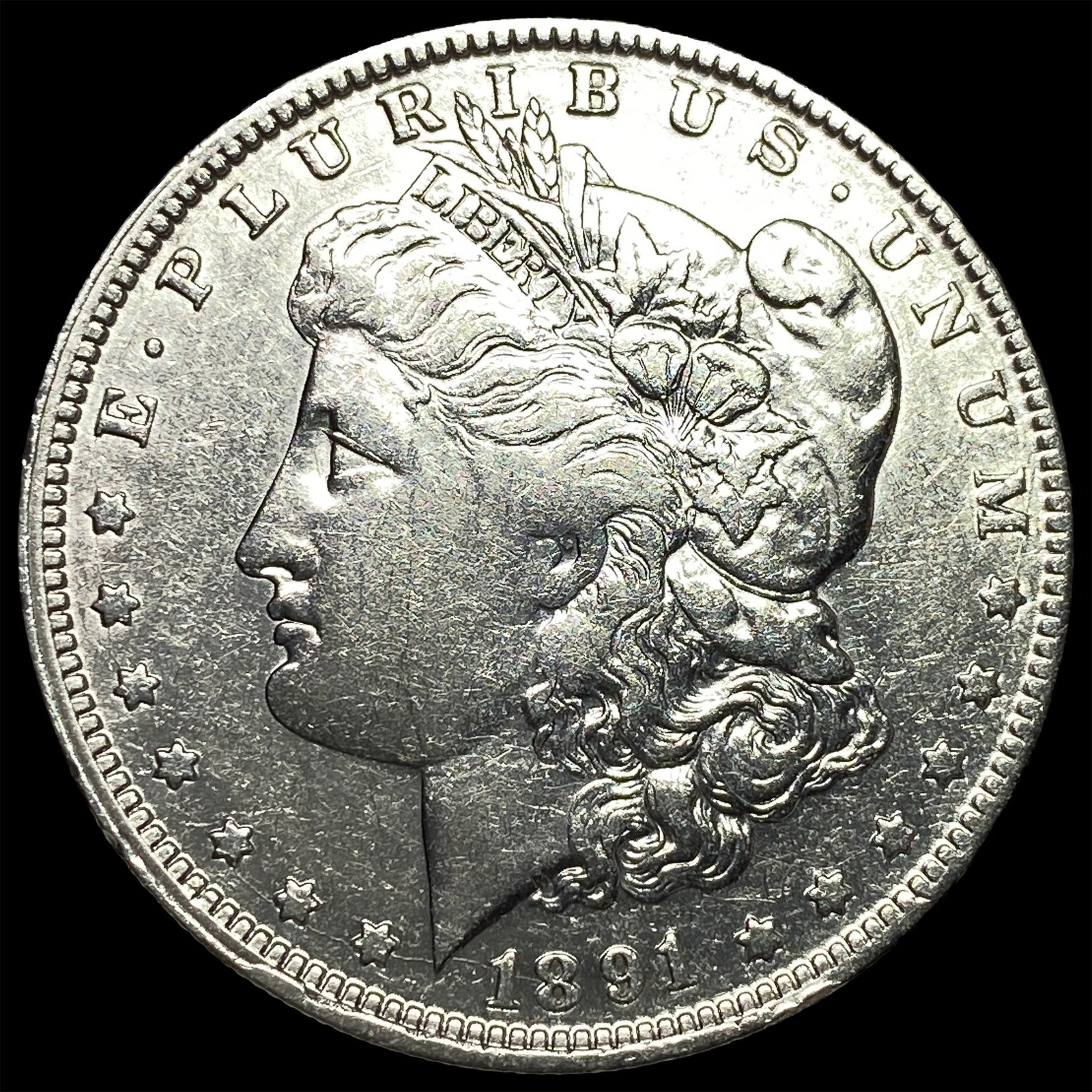 1891-O Silver Morgan Dollar ABOUT UNCIRCULATED (1 of 2)