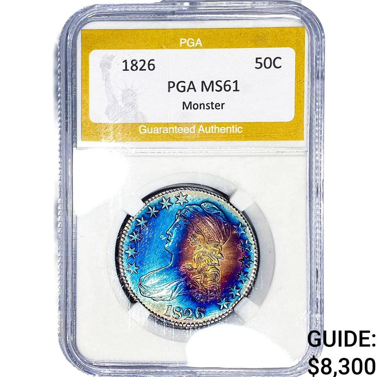 1826 Capped Bust Half Dollar PGA MS61 Monster (1 of 2)
