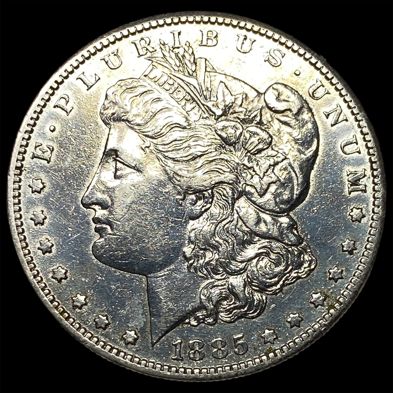 1885-S Silver Morgan Dollar CLOSELY UNCIRCULATED: 1885-S Silver Morgan Dollar CLOSELY UNCIRCULATED