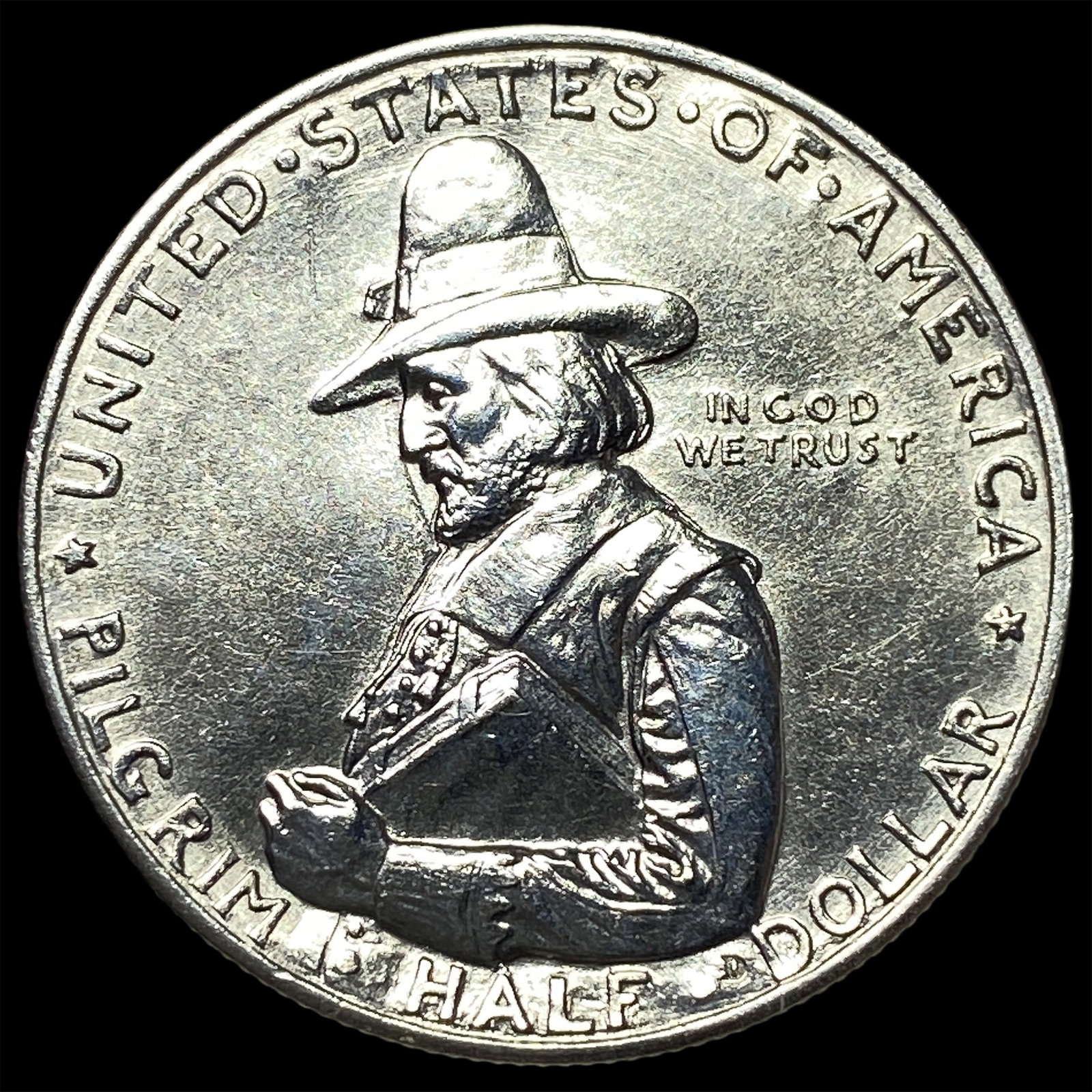 1920 Silver Pilgrim Tercentenary Half Dollar UNCIRCULATED (1 of 2)