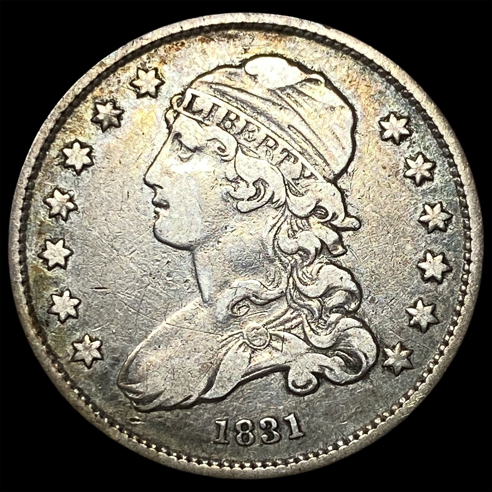 1831 Capped Bust Silver Quarter NEARLY UNCIRCULATED (1 of 2)