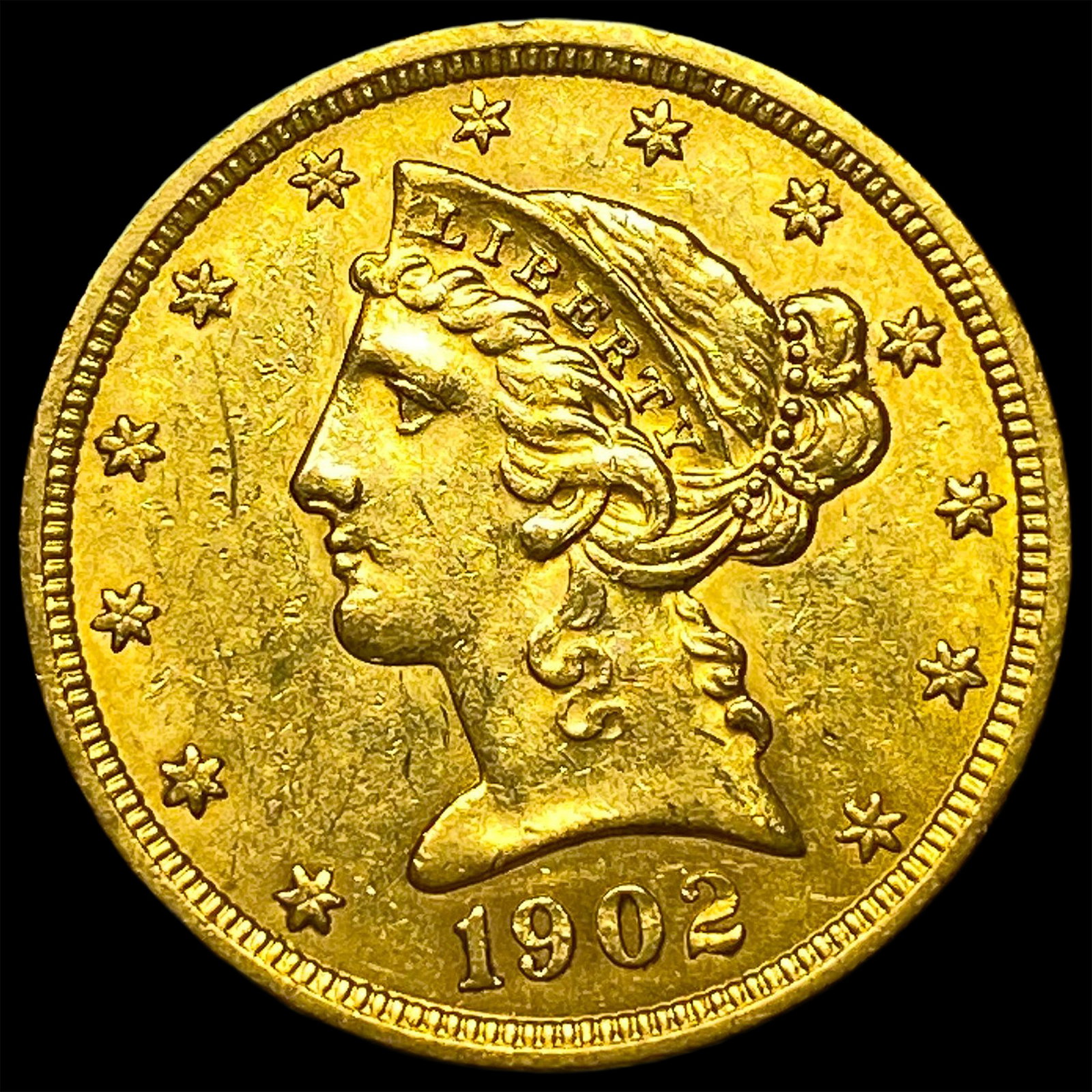 1902 Liberty Head Half Eagle $5 Gold GEM BU (1 of 2)