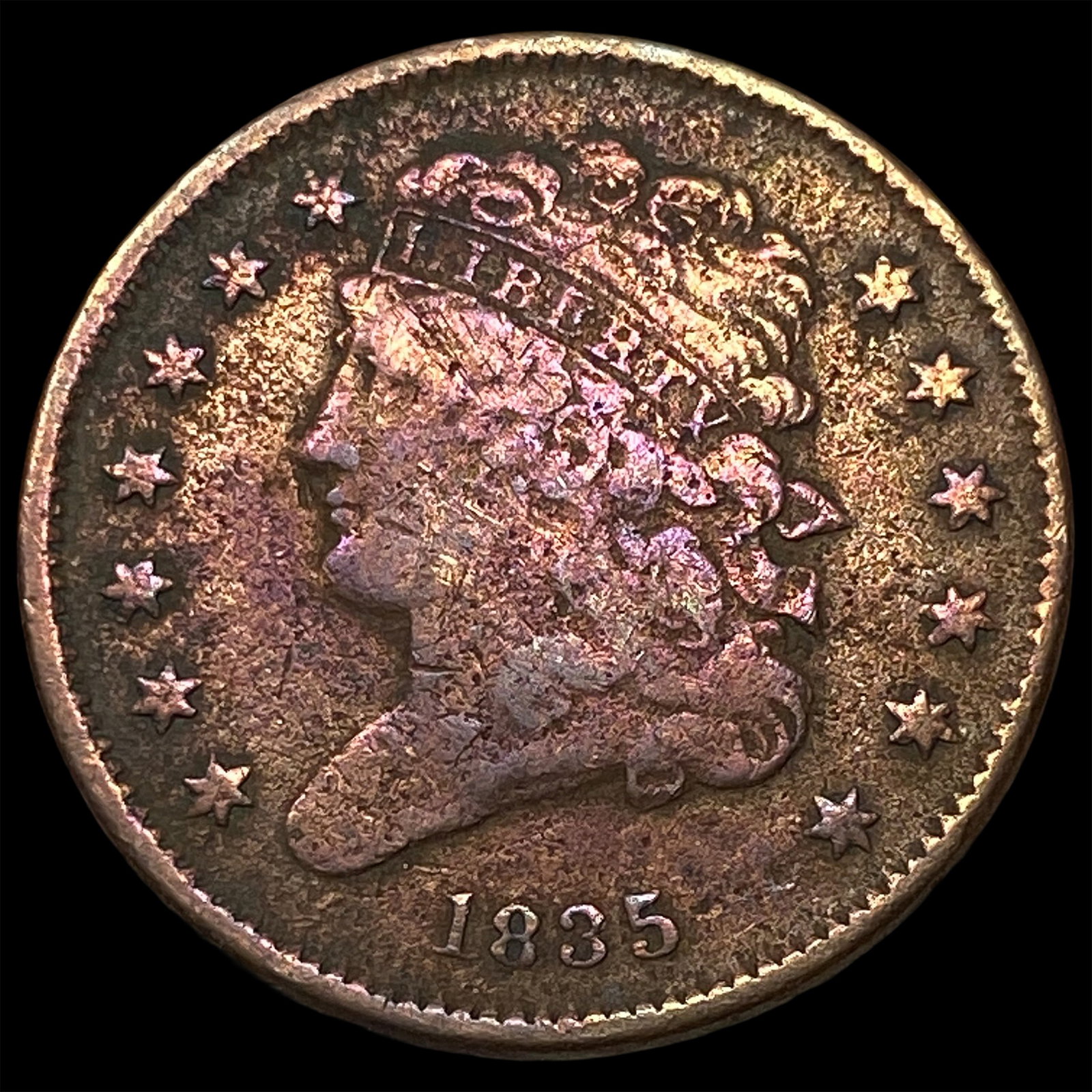 1835 Classic Head Half Cent LIGHTLY CIRCULATED: 1835 Classic Head Half Cent LIGHTLY CIRCULATED