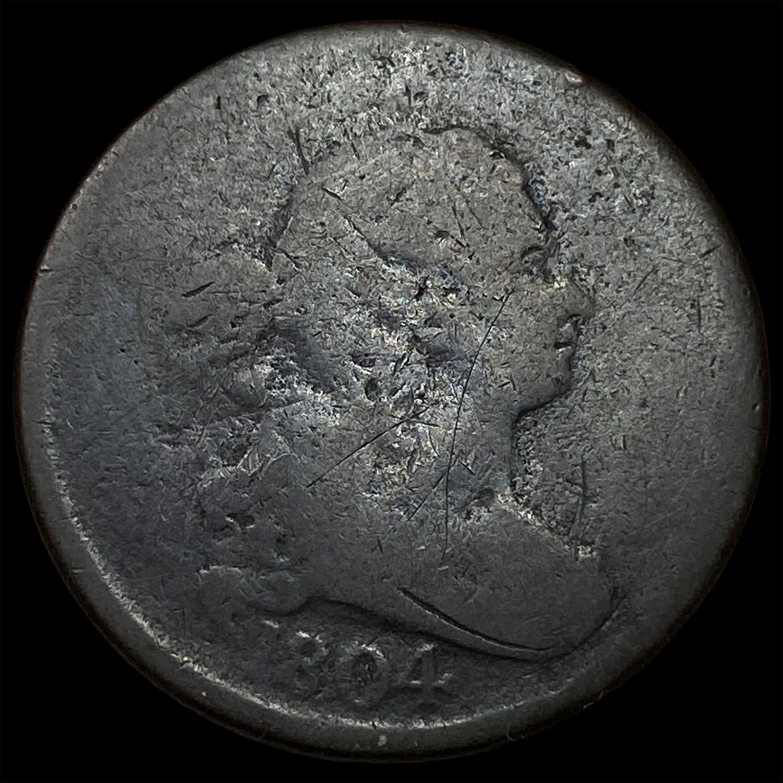 1804 Draped Bust Half Cent ABOUT UNCIRCULATED (1 of 2)