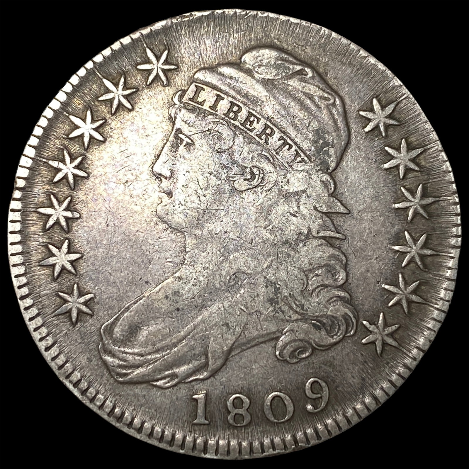 1809 Capped Bust Half Dollar NEARLY UNCIRCULATED (1 of 2)