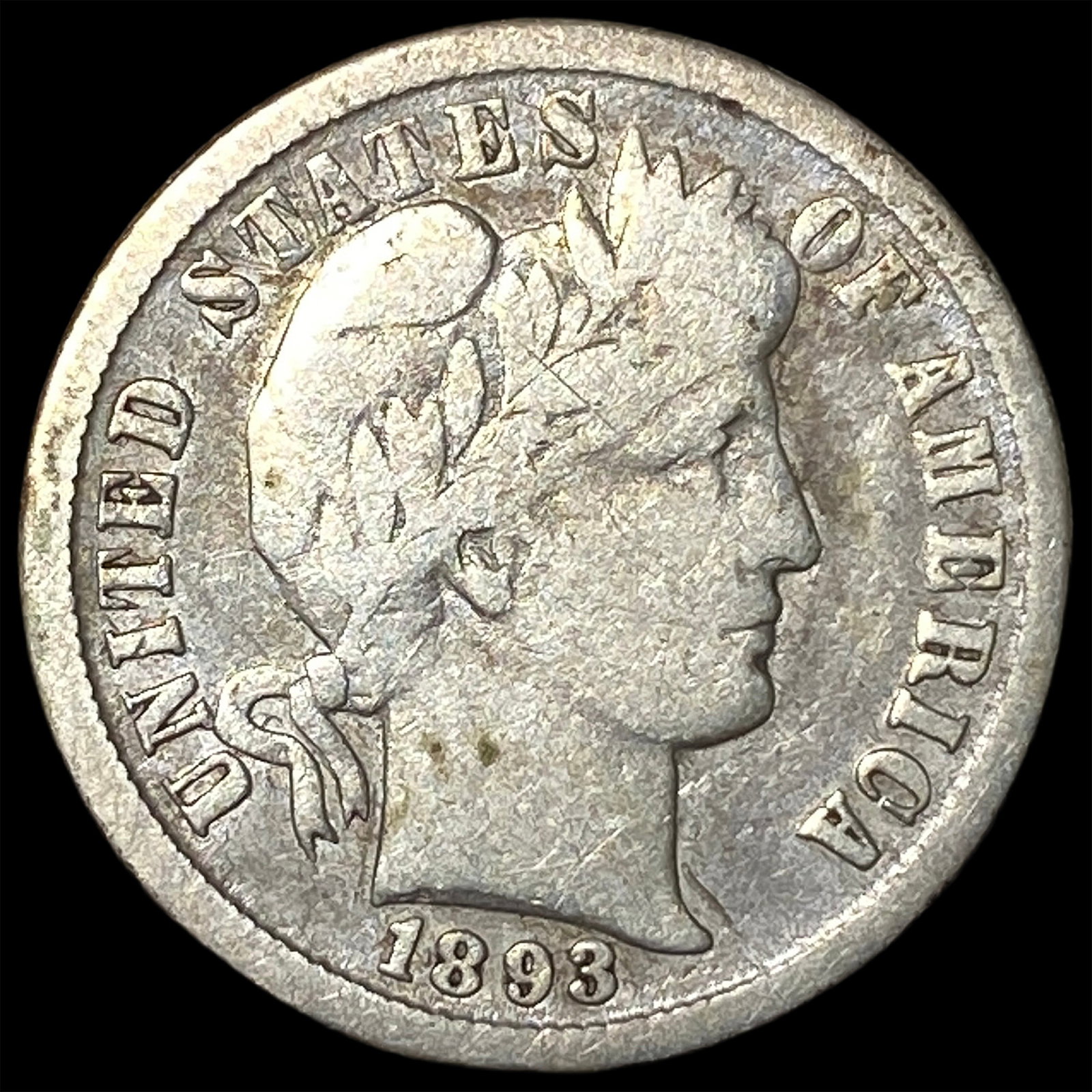 1893-O Silver Barber Dime NICELY CIRCULATED (1 of 2)