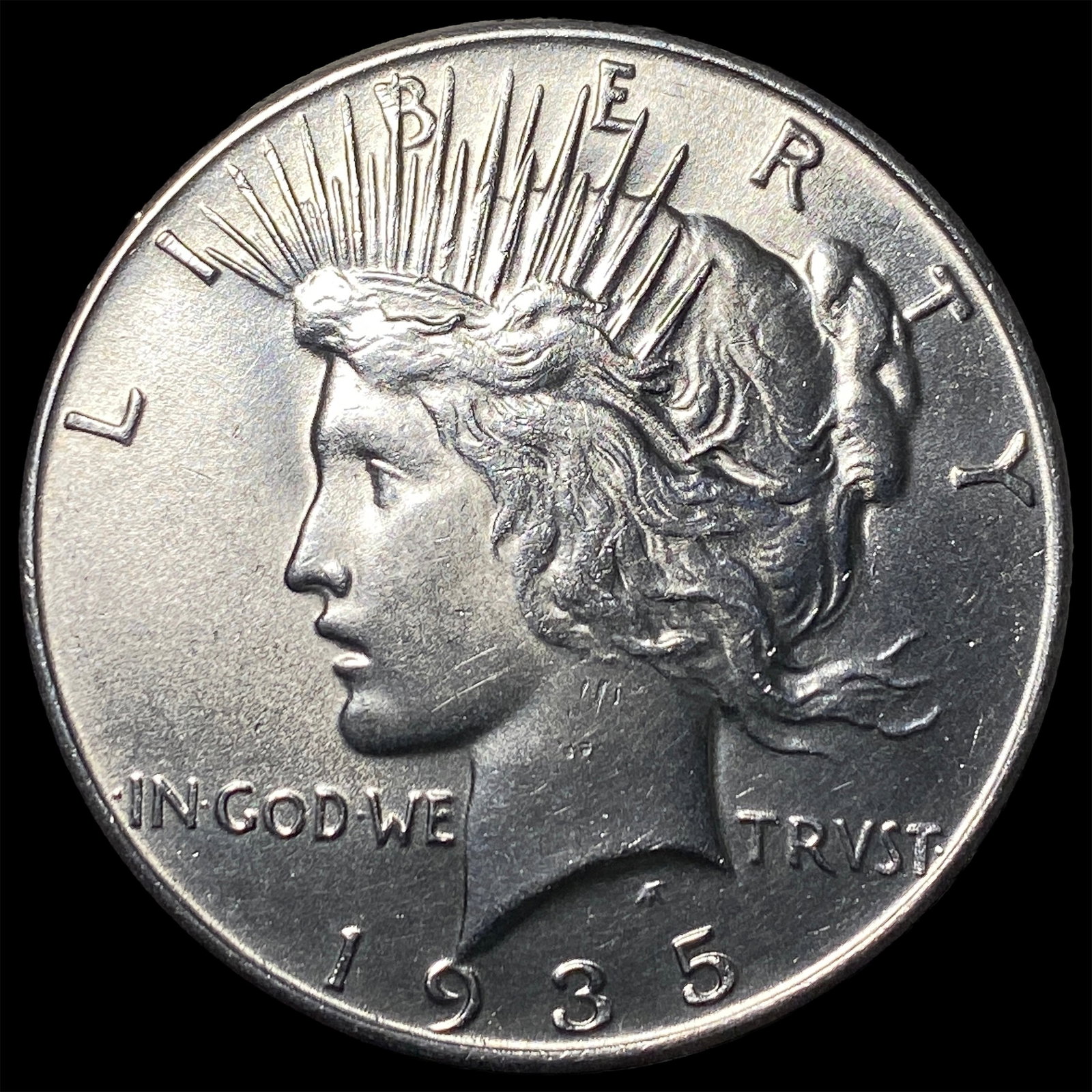 1935 Silver Peace Dollar CHOICE BU (1 of 2)