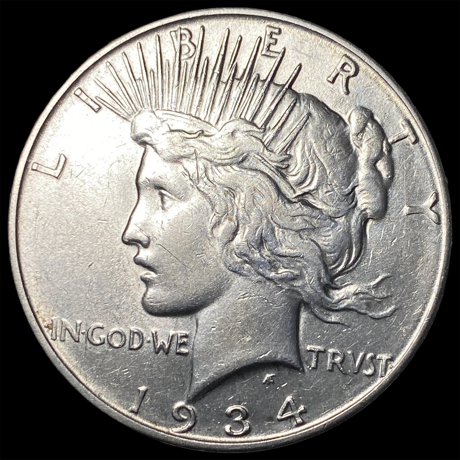 1934 Silver Peace Dollar CHOICE AU: 1934 Silver Peace Dollar CHOICE AU