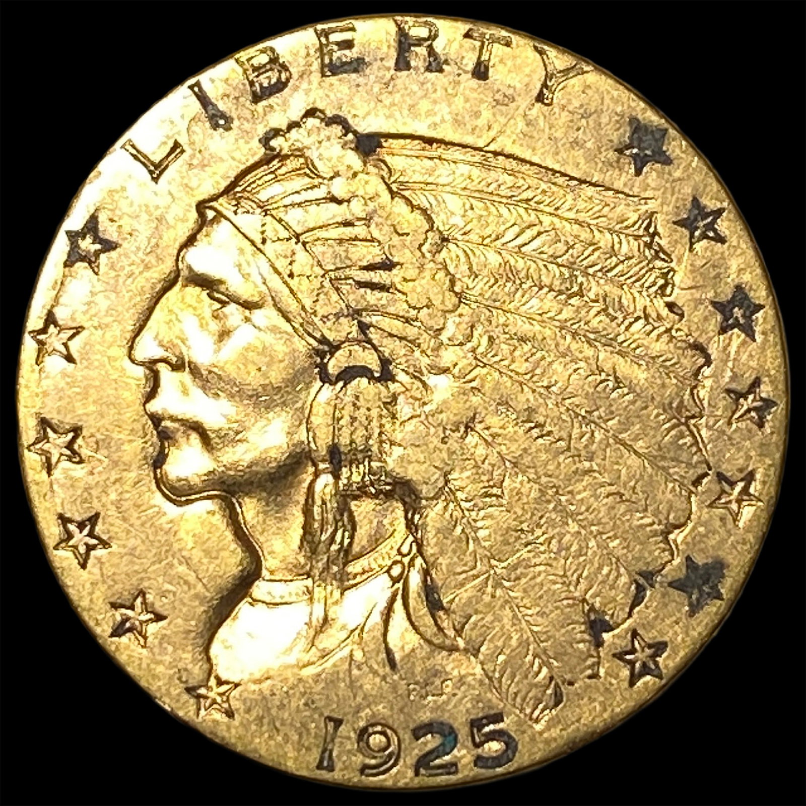 1925 Indian Head Gold $2.50 Quarter Eagle LIGHTLY CIRCULATED (1 of 2)