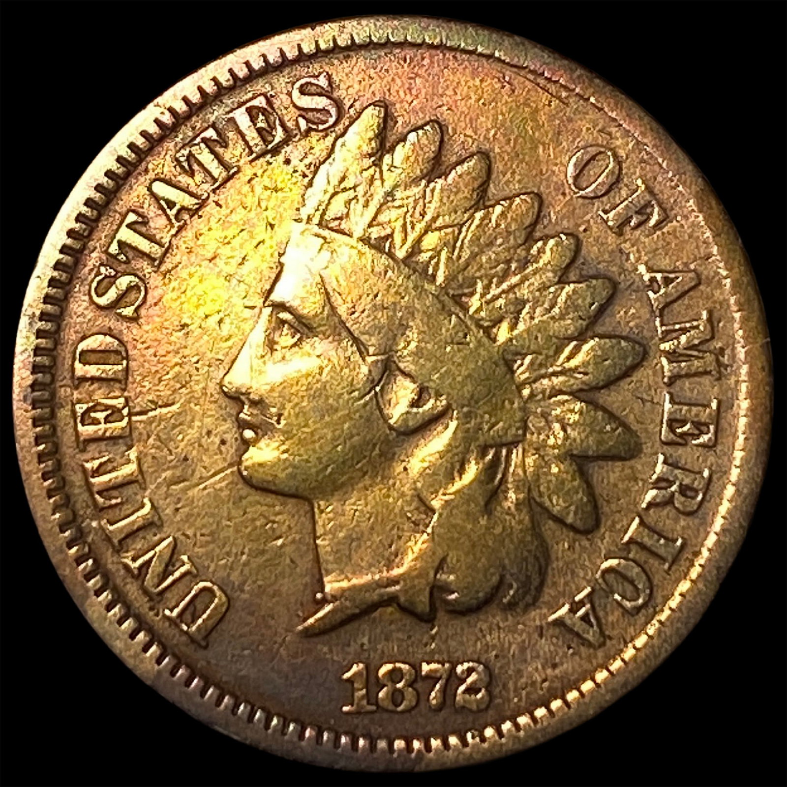 1872 Indian Head Cent NEARLY UNCIRCULATED (1 of 2)