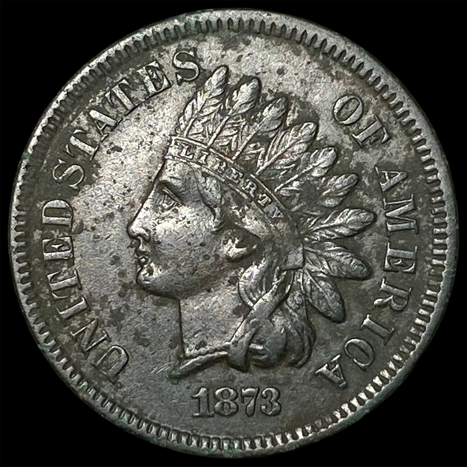 1873 Indian Head Cent CLOSELY UNCIRCULATED: 1873 Indian Head Cent CLOSELY UNCIRCULATED