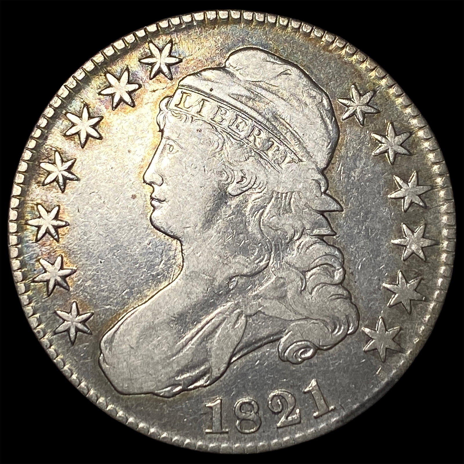 1821 Capped Bust Half Dollar CLOSELY UNCIRCULATED (1 of 2)