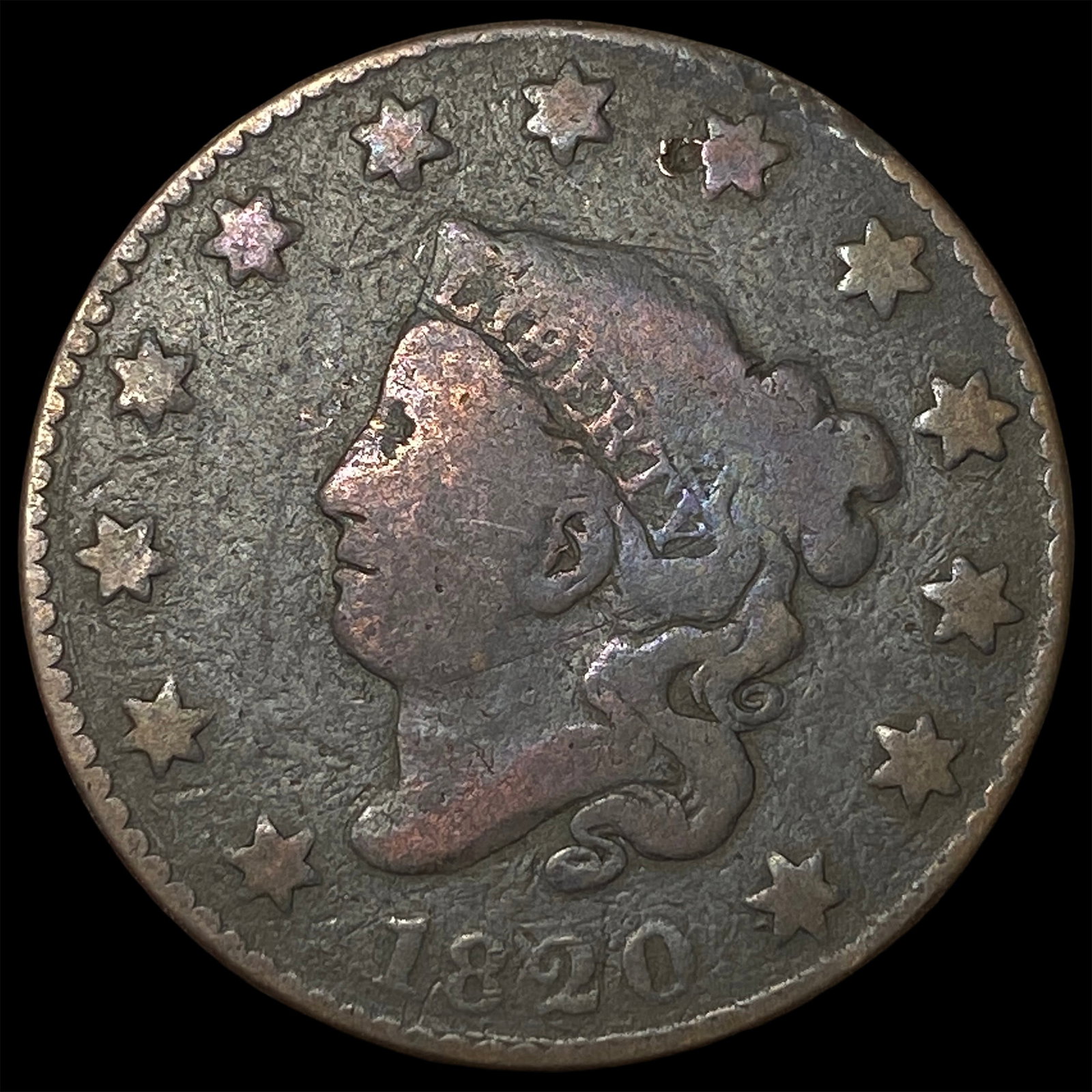 1820 Large Cent NICELY CIRCULATED (1 of 2)