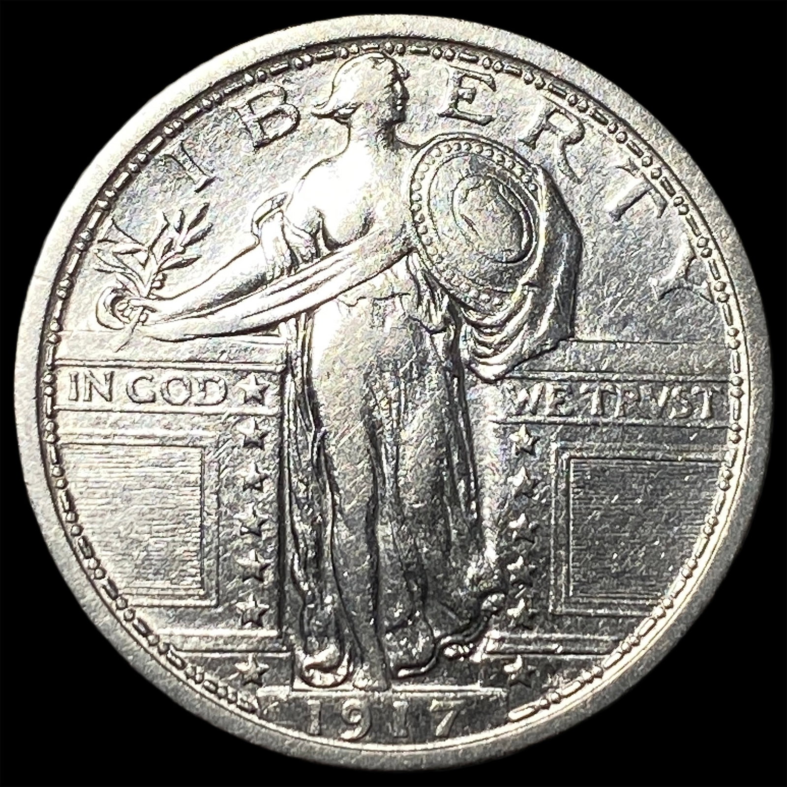 1917 Standing Liberty Silver Quarter CLOSELY UNCIRCULATED (1 of 2)