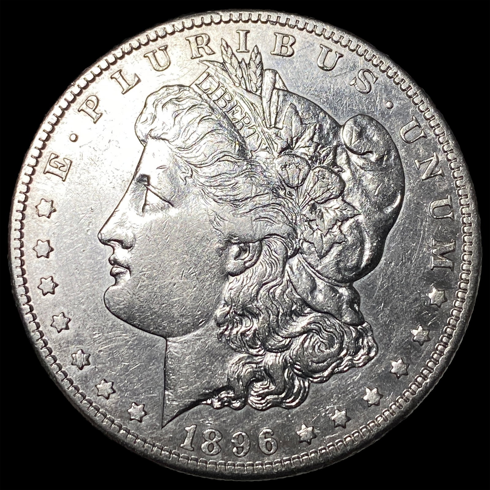 1896-S Silver Morgan Dollar ABOUT UNCIRCULATED: 1896-S Silver Morgan Dollar ABOUT UNCIRCULATED