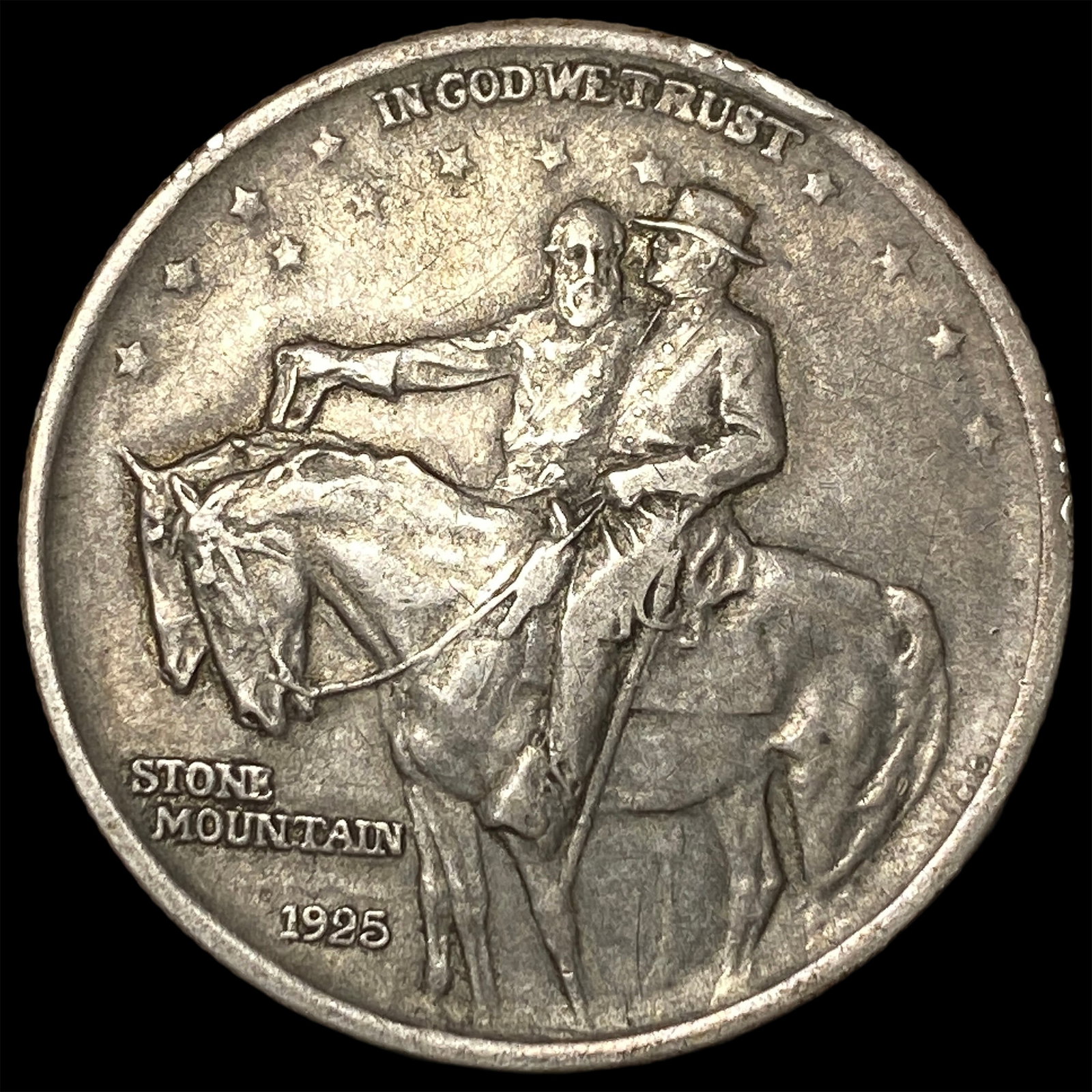 1925 Silver Stone Mountain Half Dollar LIGHTLY CIRCULATED: 1925 Silver Stone Mountain Half Dollar LIGHTLY CIRCULATED