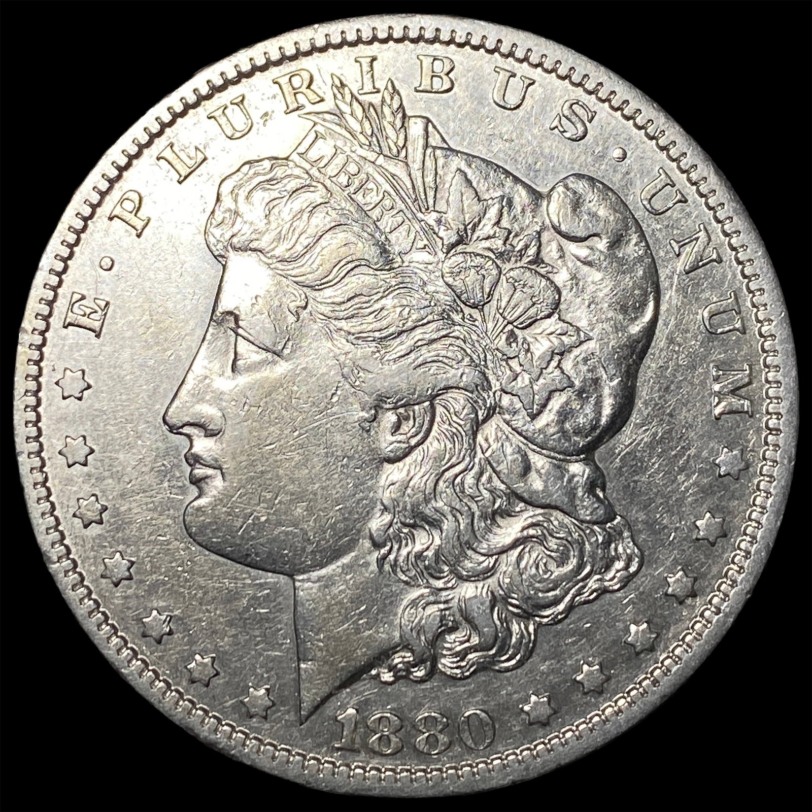1880-S Silver Morgan Dollar CLOSELY UNCIRCULATED: 1880-S Silver Morgan Dollar CLOSELY UNCIRCULATED
