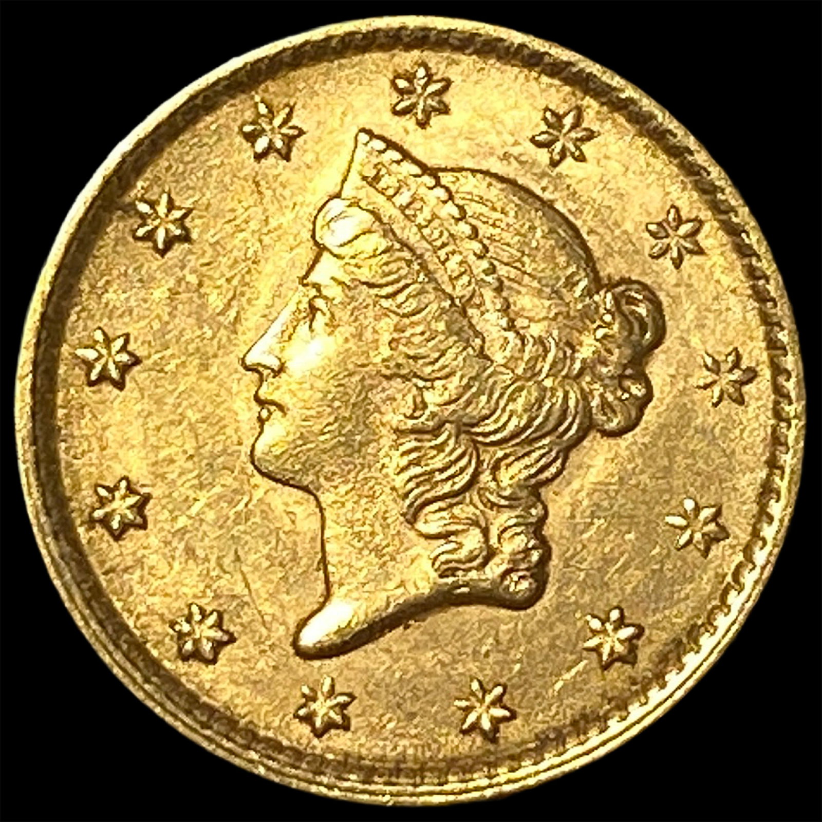 1853 Gold $1 Liberty Head Type 1 UNCIRCULATED: 1853 Gold $1 Liberty Head Type 1 UNCIRCULATED