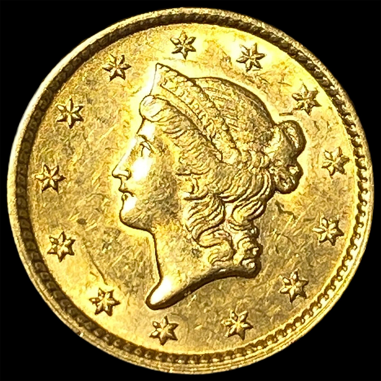 1851 Gold $1 Liberty Head GEM BU: 1851 Gold $1 Liberty Head GEM BU