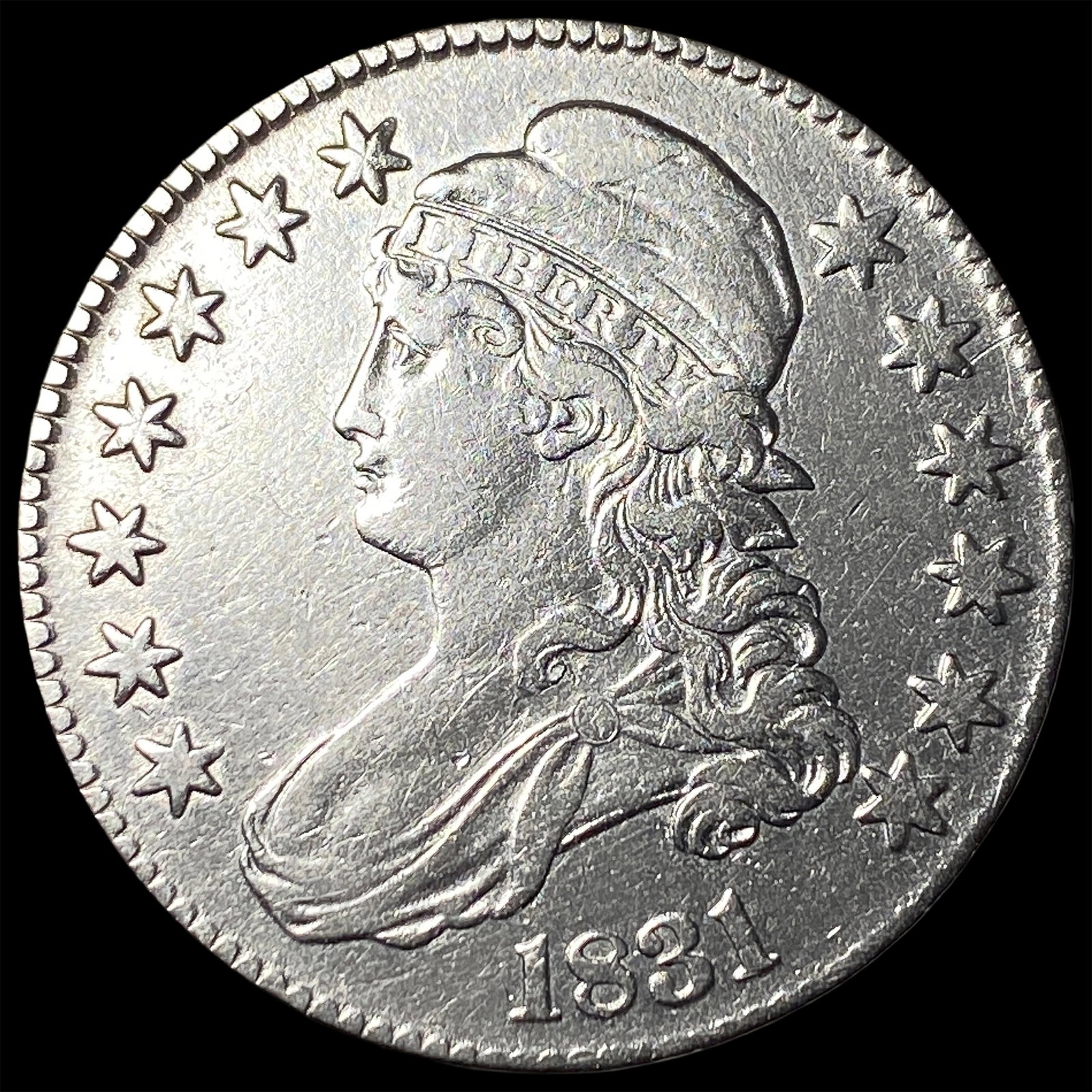 1831 Capped Bust Half Dollar ABOUT UNCIRCULATED: 1831 Capped Bust Half Dollar ABOUT UNCIRCULATED
