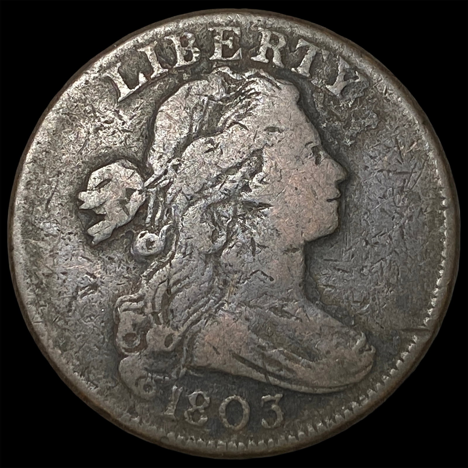 1803 Draped Bust Large Cent ABOUT UNCIRCULATED (1 of 2)
