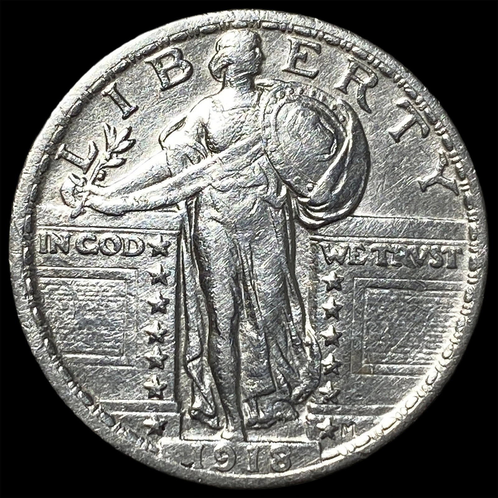 1918 Standing Liberty Quarter CHOICE AU (1 of 2)