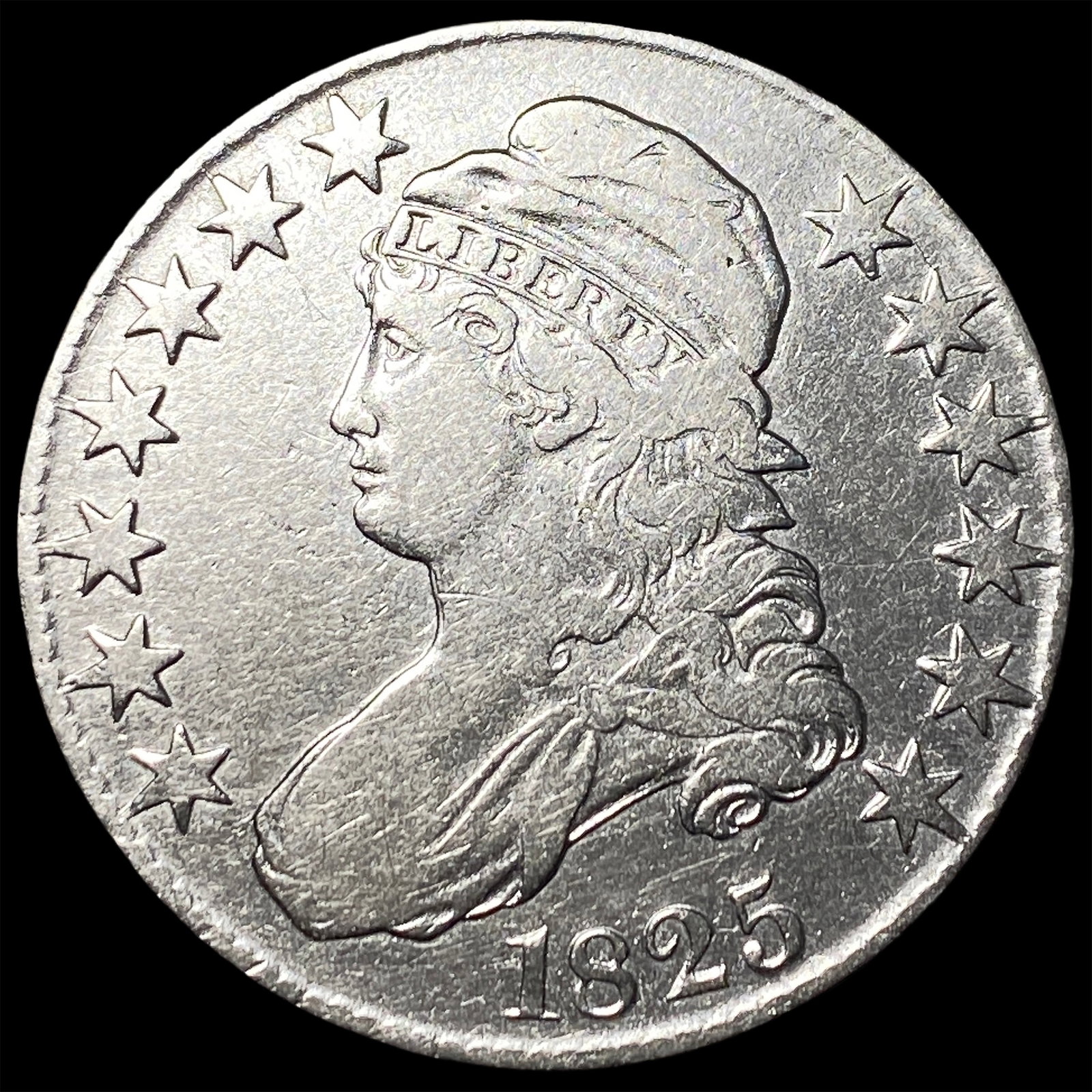 1825 Capped Bust Half Dollar ABOUT UNCIRCULATED (1 of 2)