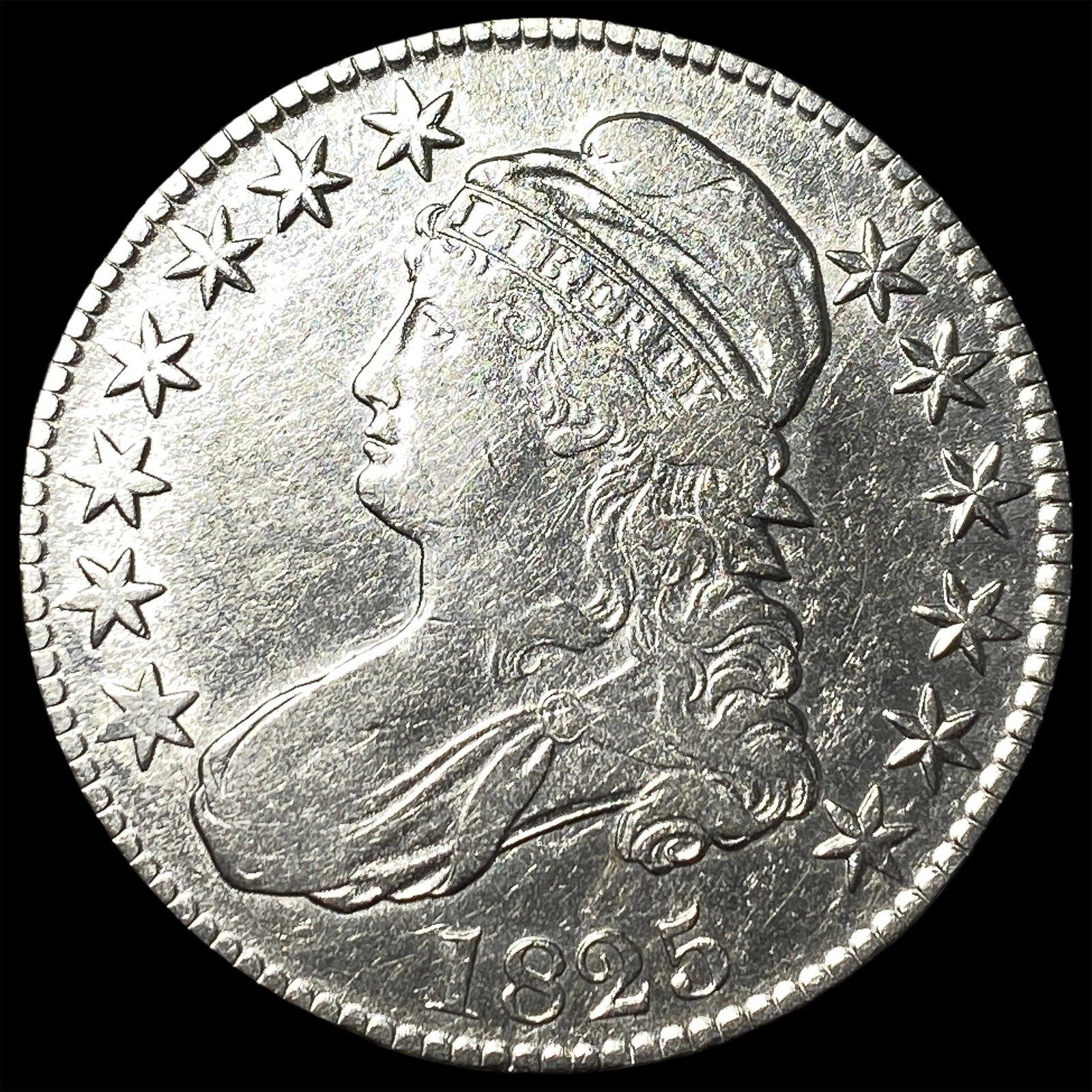 1825 Capped Bust Half Dollar CLOSELY UNCIRCULATED (1 of 2)