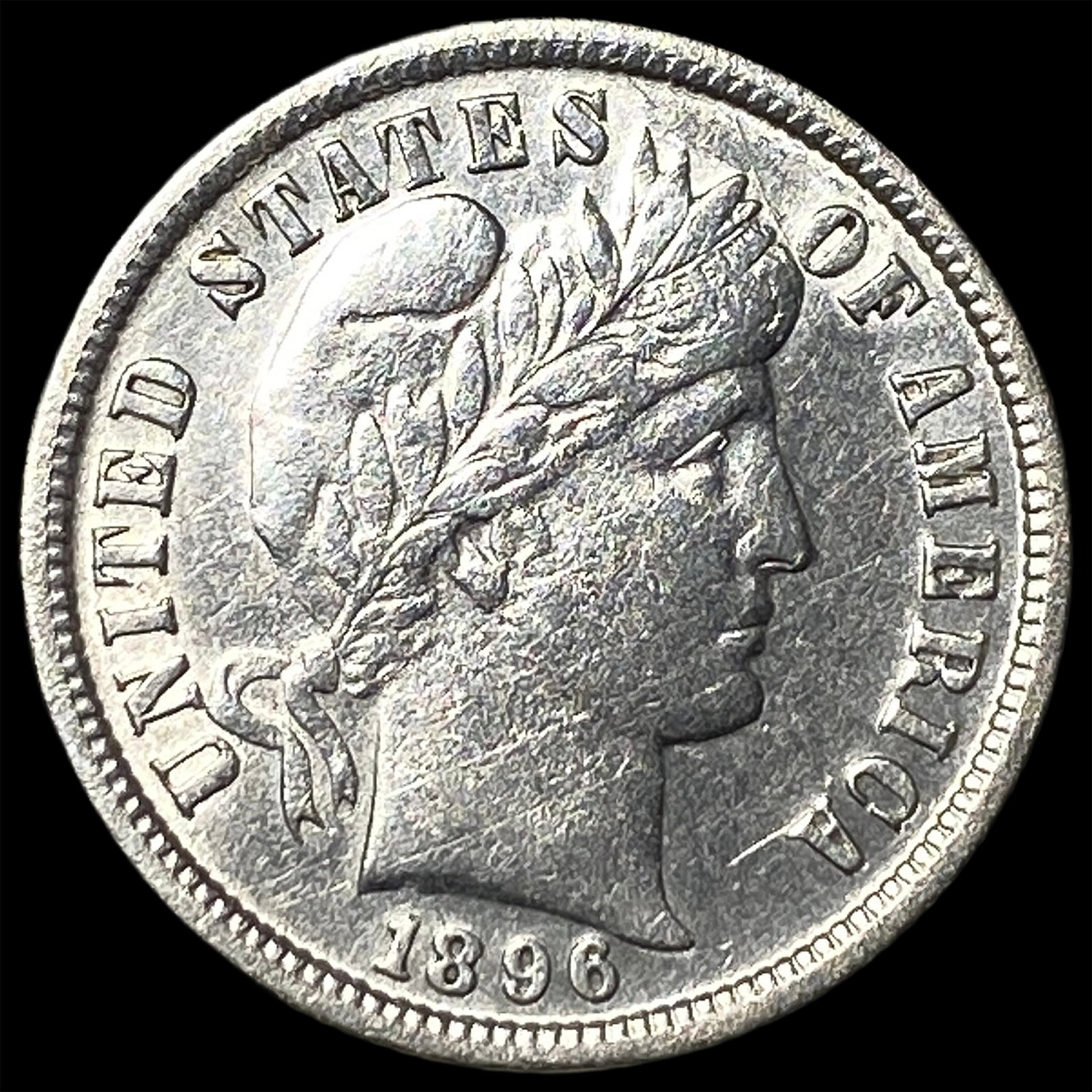 1896 Barber Dime CHOICE AU: 1896 Barber Dime CHOICE AU