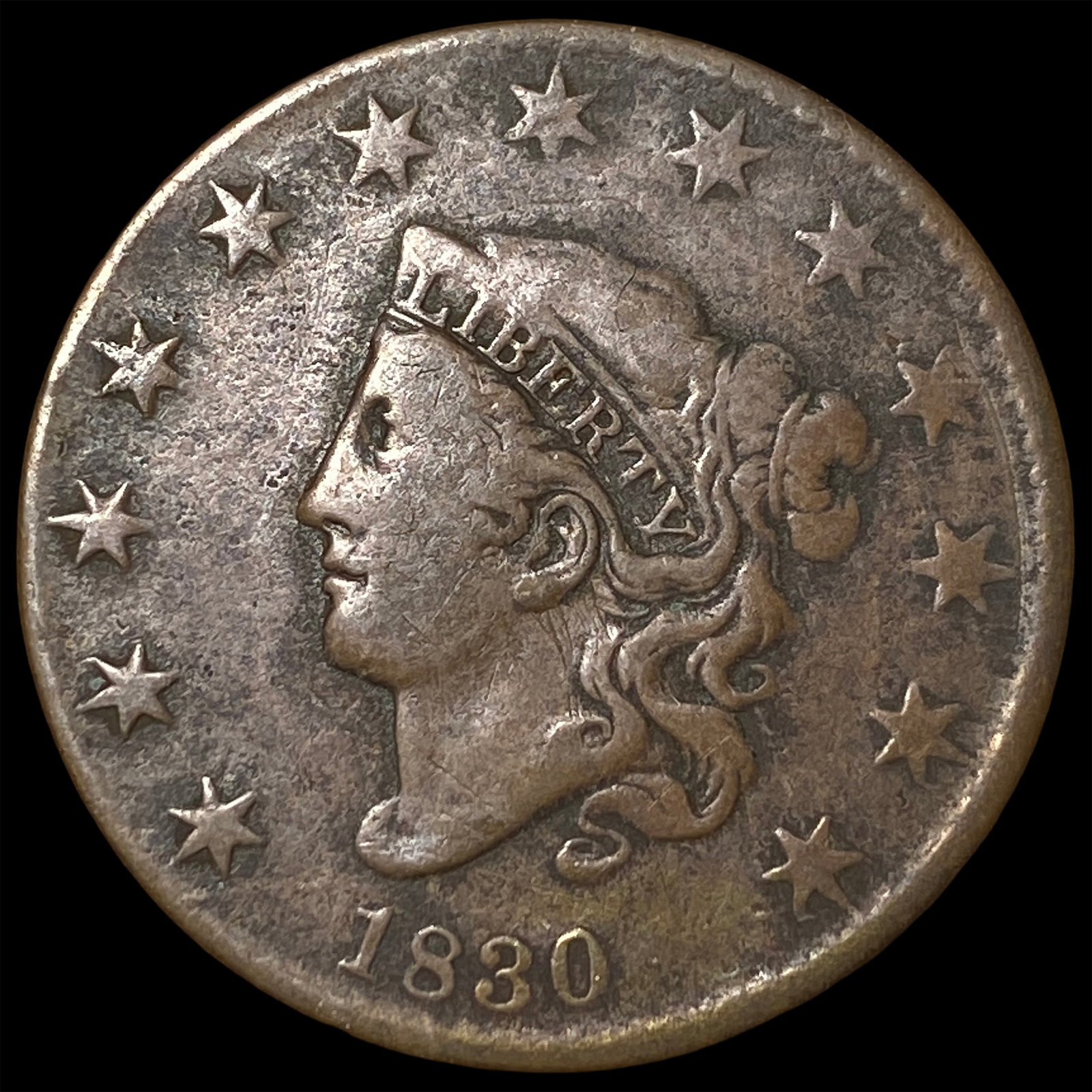 1830 Coronet Head Large Cent LIGHTLY CIRCULATED (1 of 2)