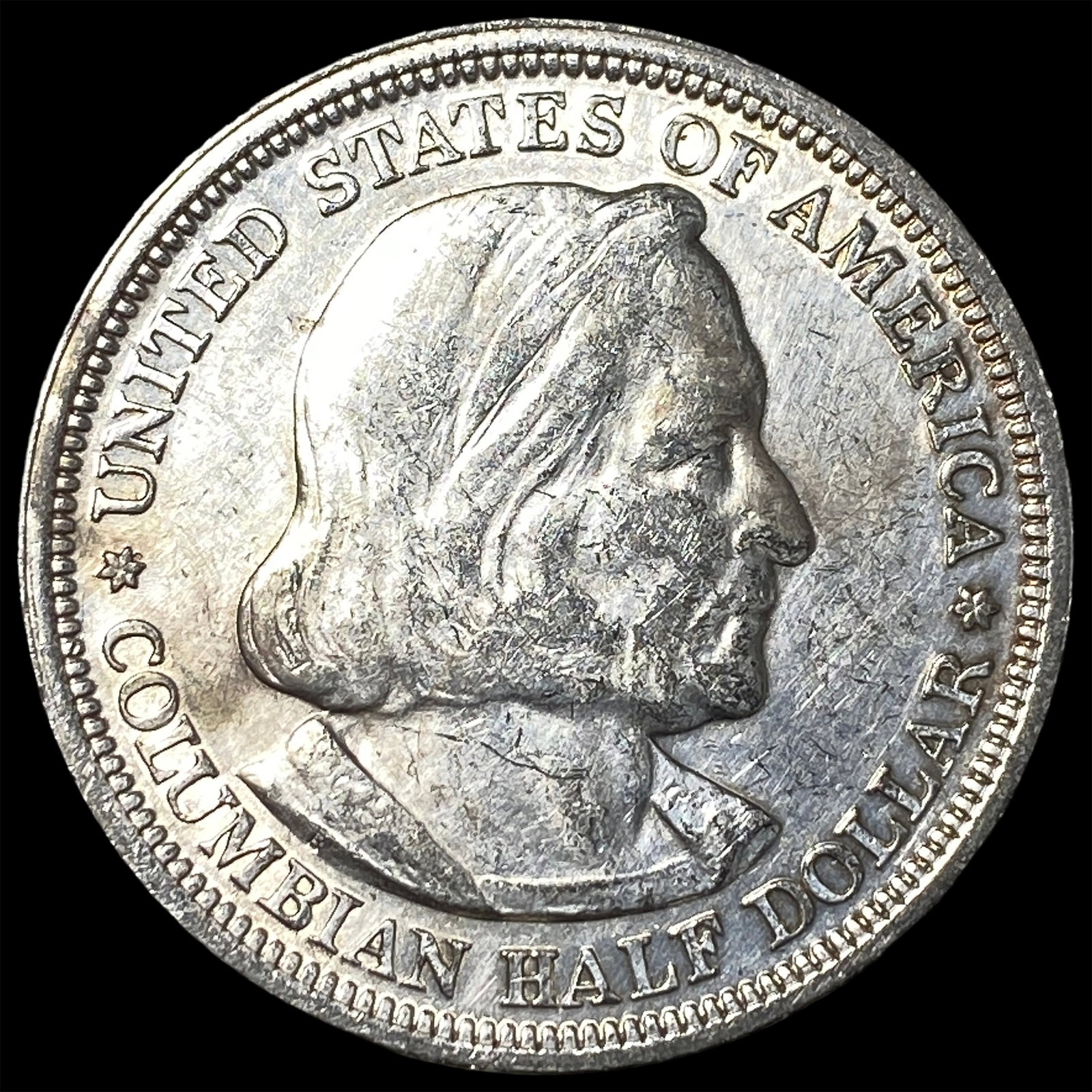 1893 Silver Columbian Half Dollar NEARLY UNCIRCULATED: 1893 Silver Columbian Half Dollar NEARLY UNCIRCULATED
