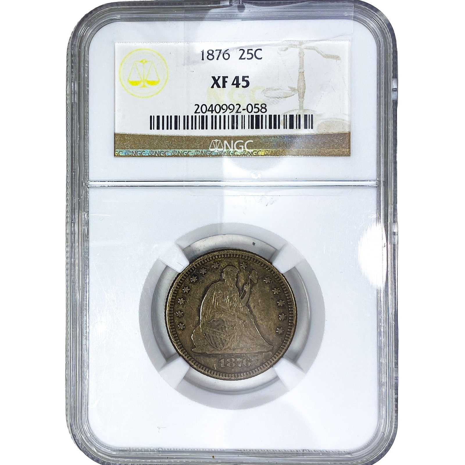 1876 Seated Liberty Quarter NGC XF45 (1 of 2)