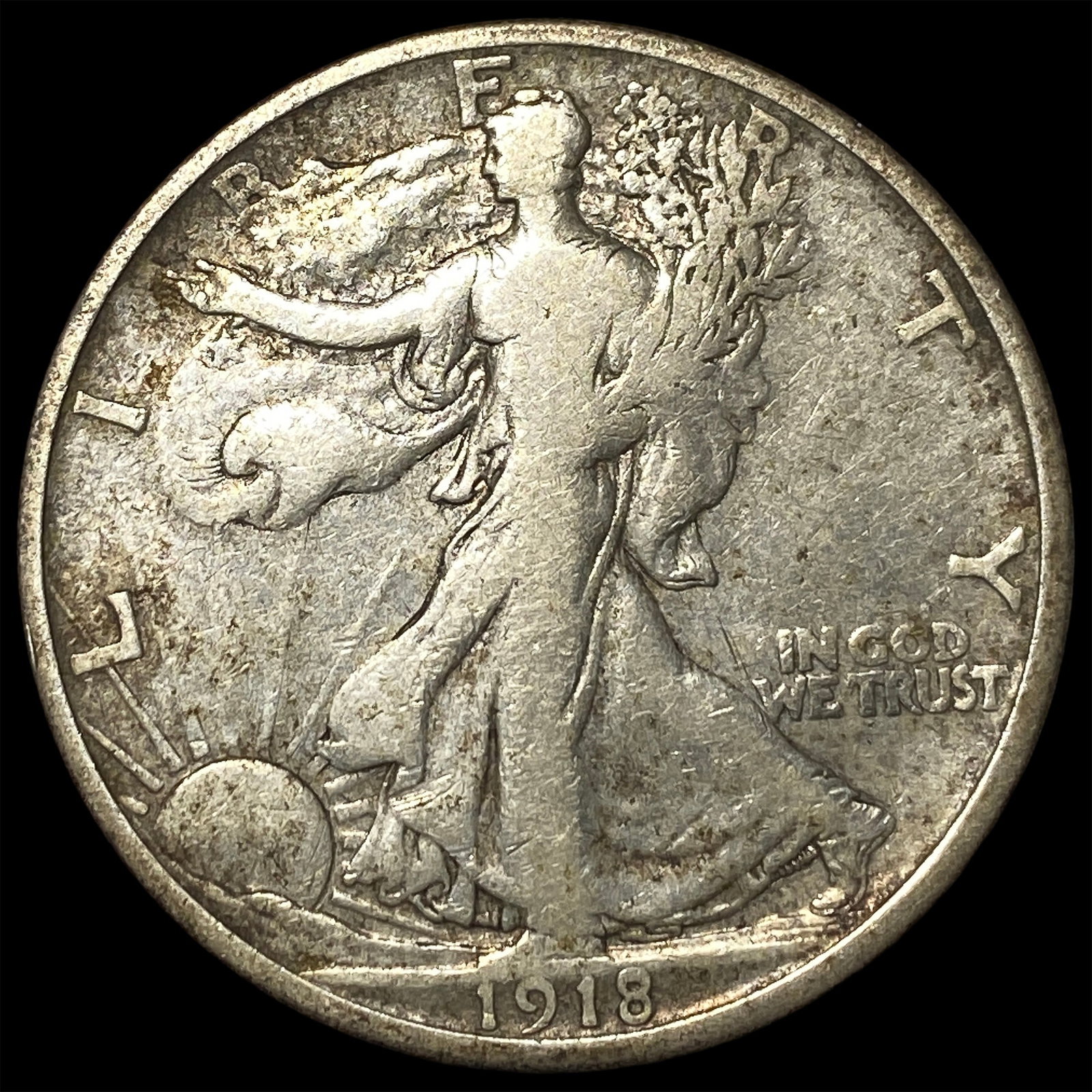 1918 Walking Liberty Half Dollar NEARLY UNCIRCULATED (1 of 2)