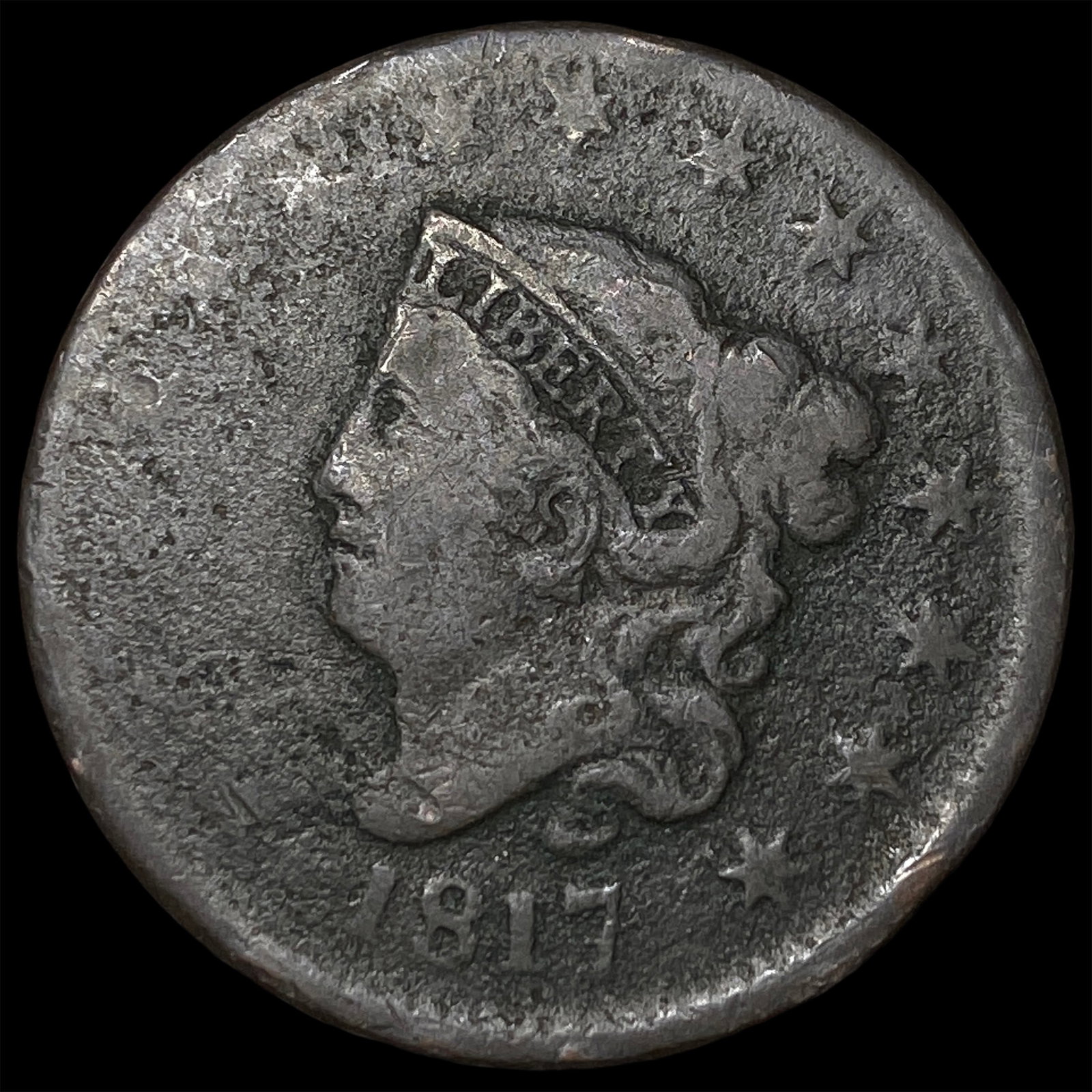 1817 Coronet Head Large Cent NICELY CIRCULATED (1 of 2)