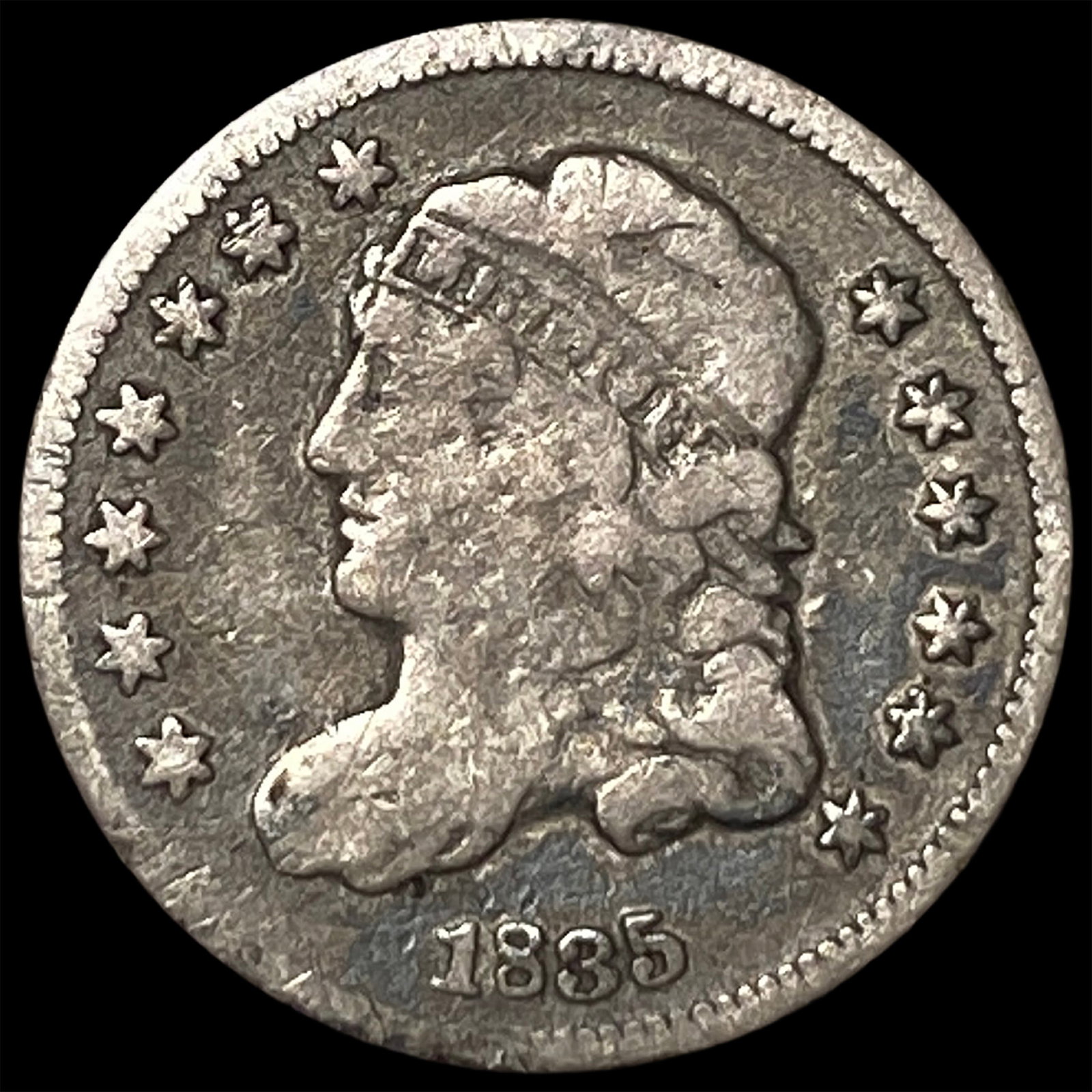 1835 Capped Bust Half Dime LIGHTLY CIRCULATED (1 of 2)