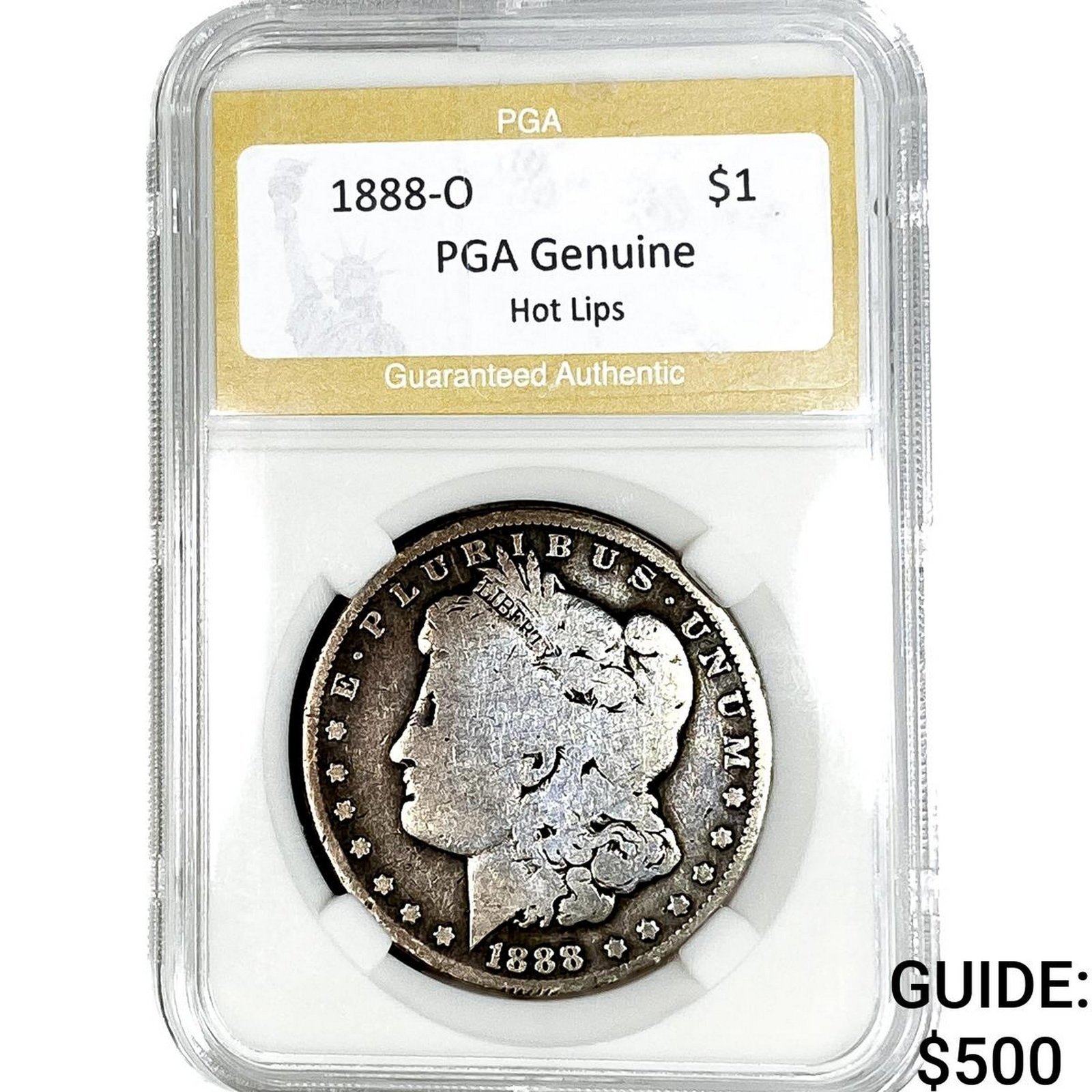 1880-O Morgan Silver Dollar PGA G Hot Lips (1 of 2)