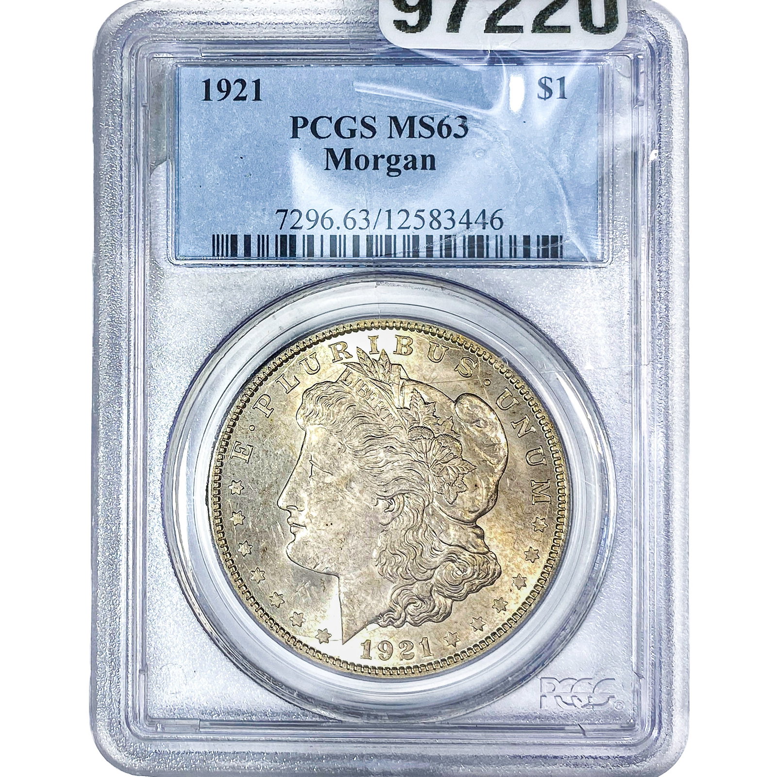 1921 Morgan Silver Dollar PCGS MS63: 1921 Morgan Silver Dollar PCGS MS63