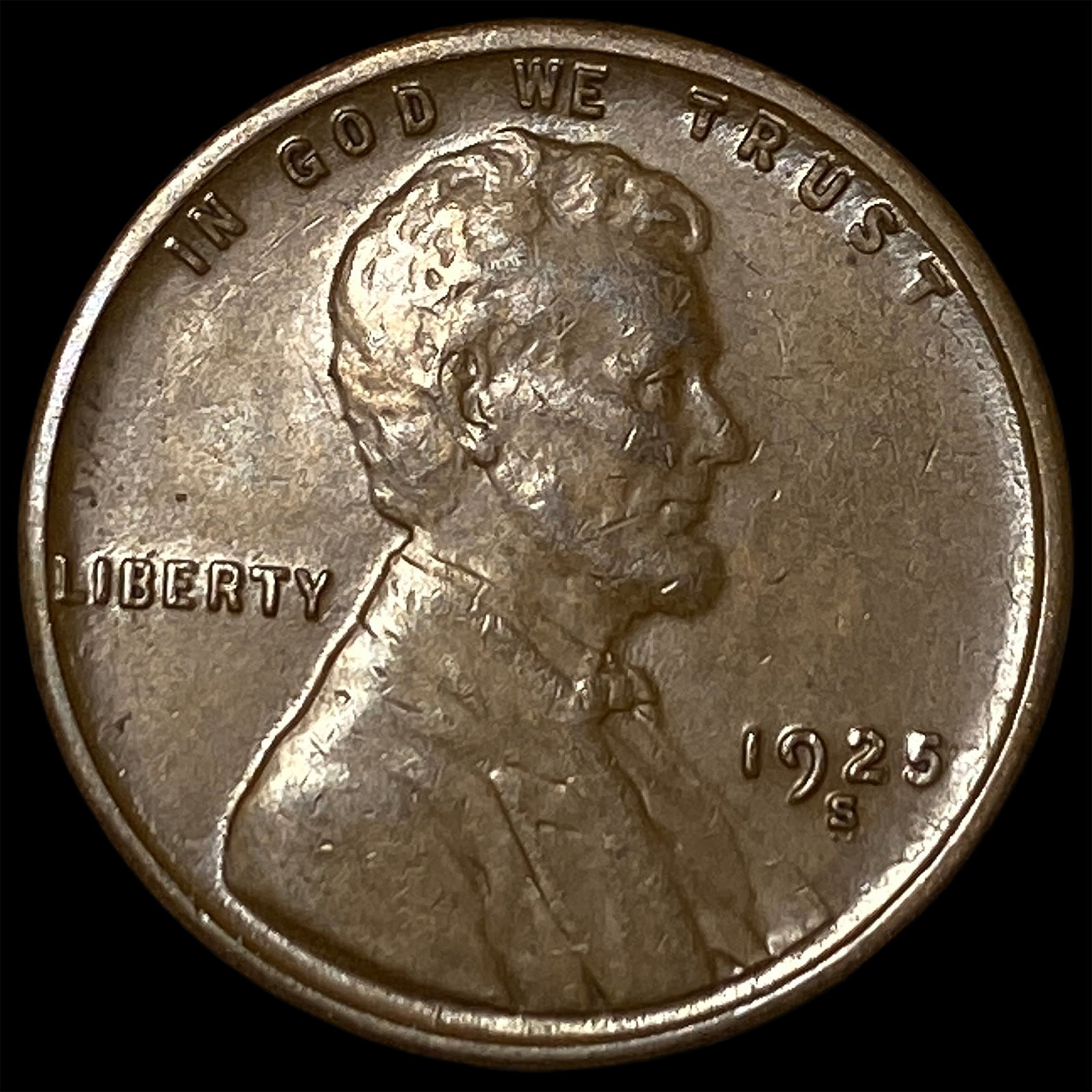 1925-S Lincoln Wheat Cent NEARLY UNCIRCULATED (1 of 2)