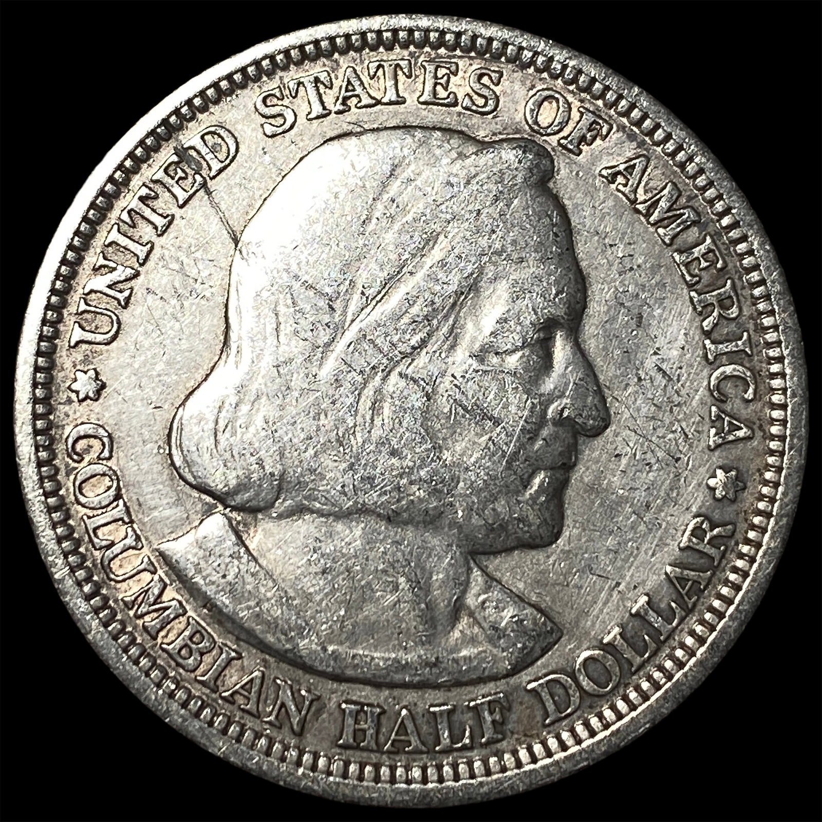 1893 Silver Columbian Half Dollar NEARLY UNCIRCULATED: 1893 Silver Columbian Half Dollar NEARLY UNCIRCULATED