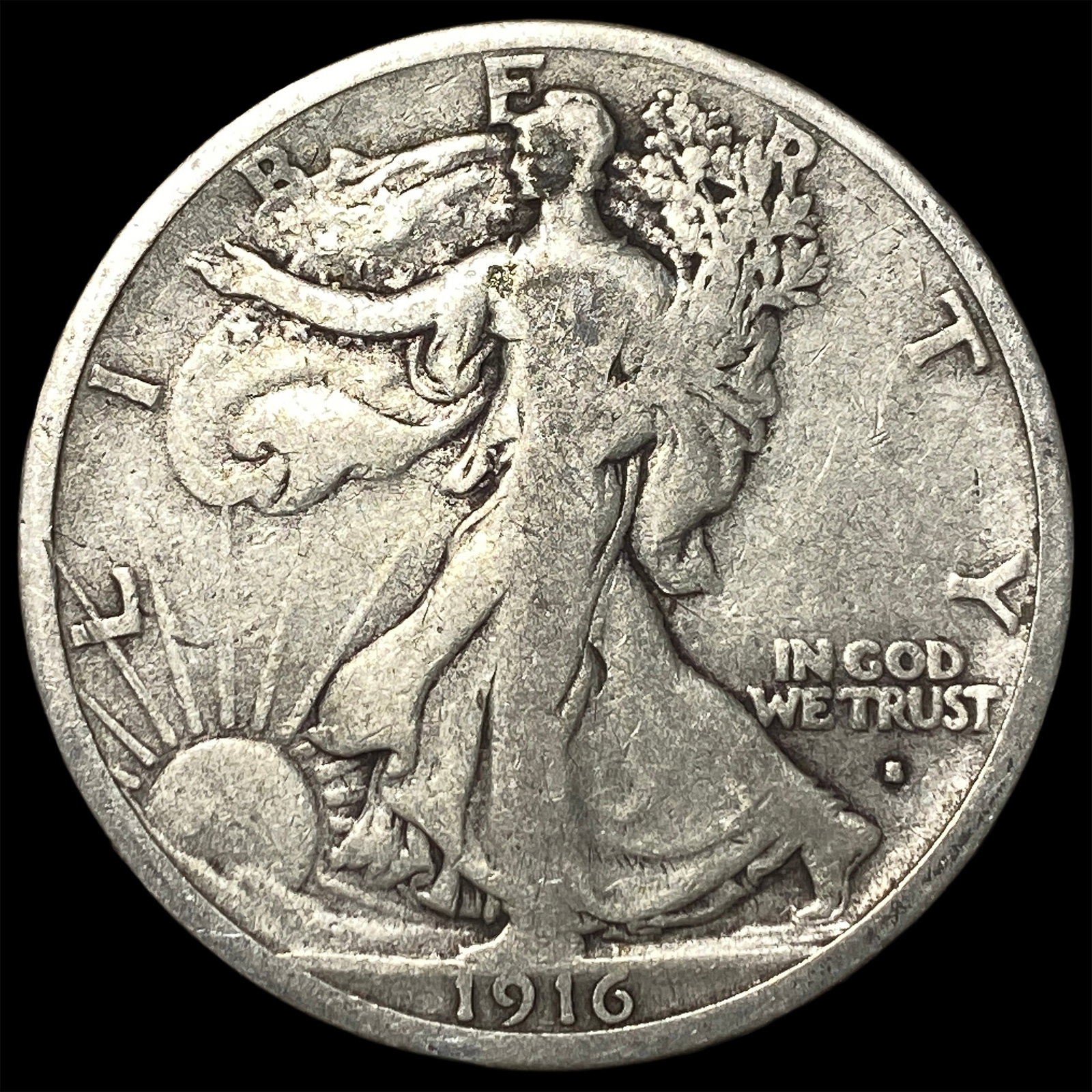 1916-D Silver Half Dollar LIGHTLY CIRCULATED (1 of 2)
