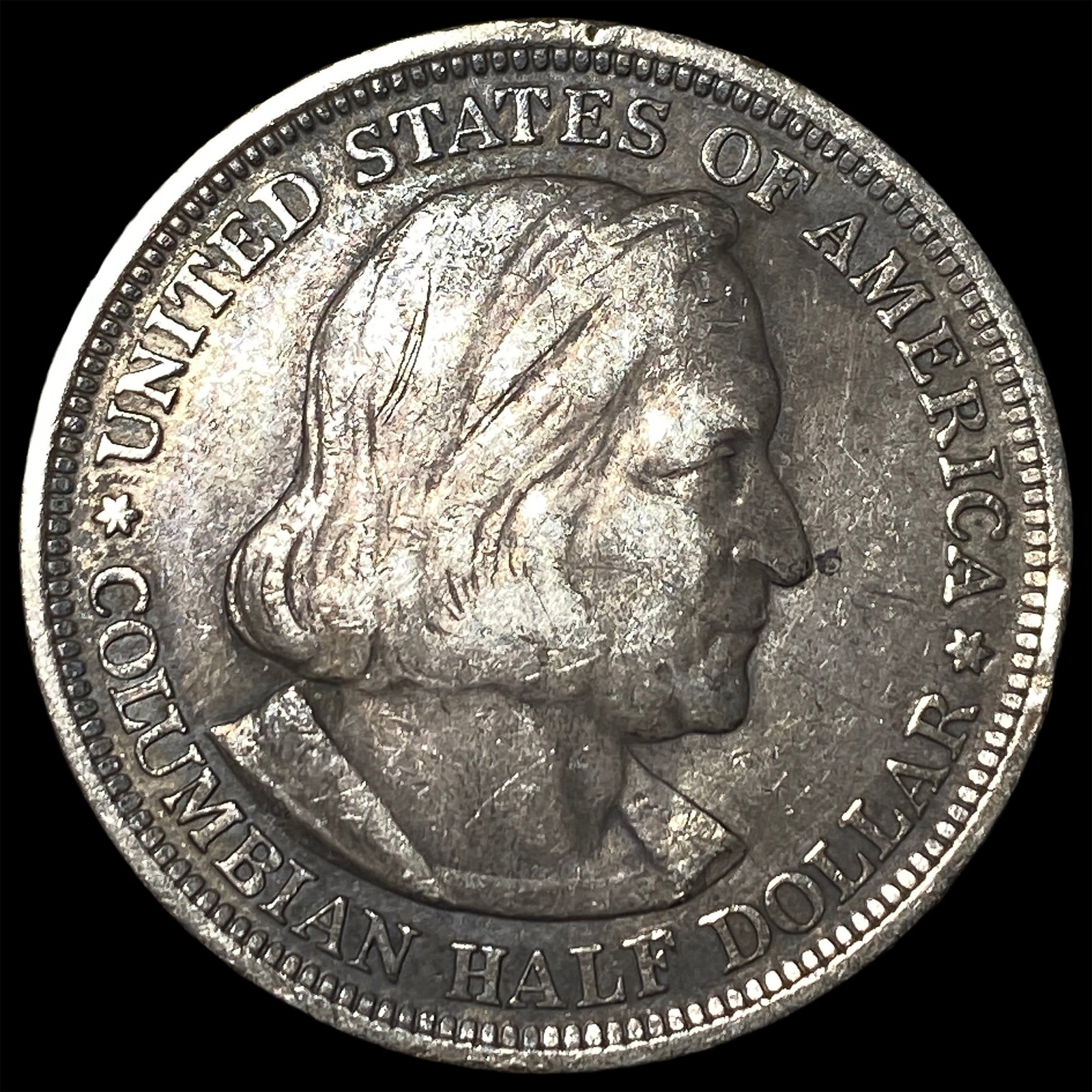 1893 Silver Columbian Half Dollar NEARLY UNCIRCULATED: 1893 Silver Columbian Half Dollar NEARLY UNCIRCULATED