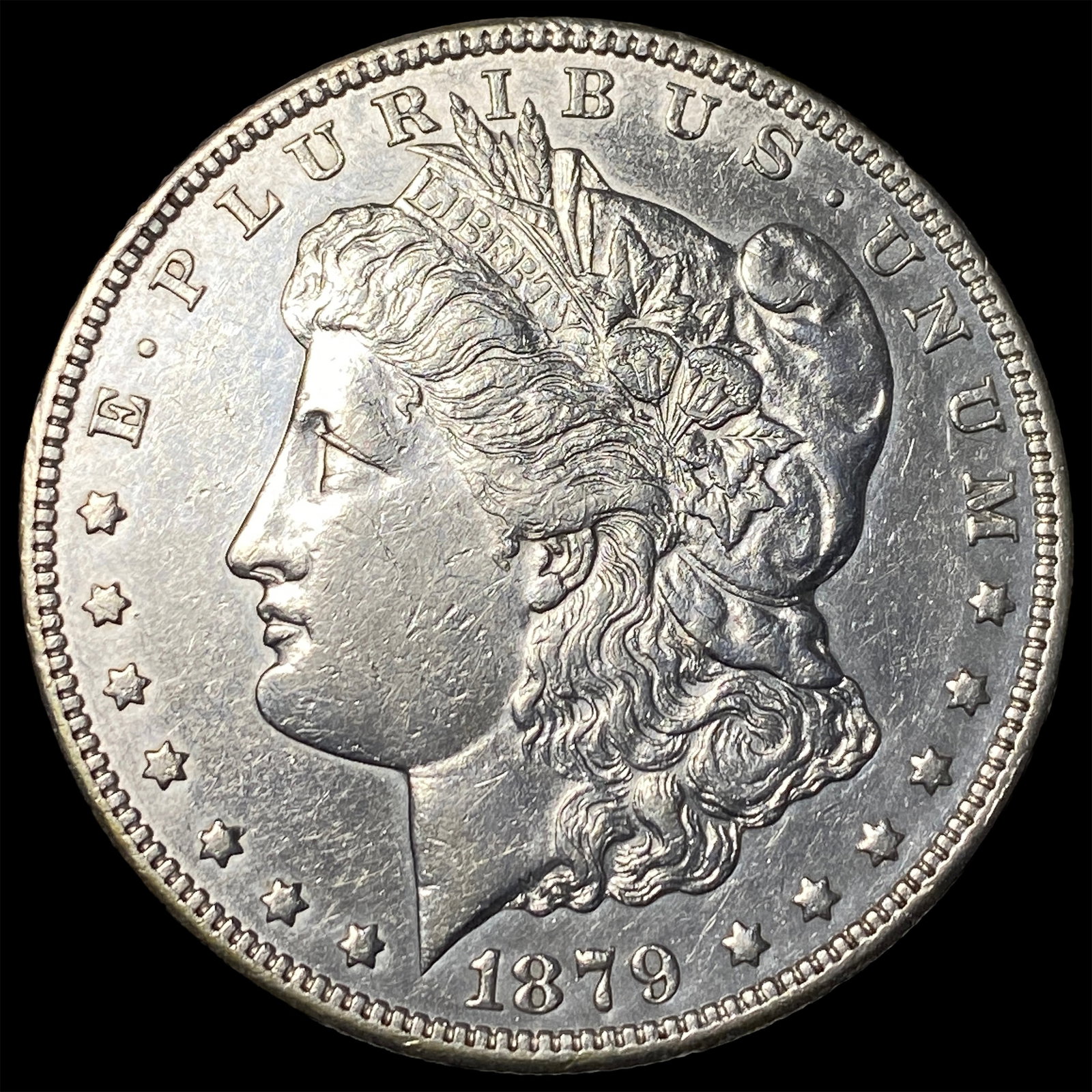 1879-S Silver Morgan Dollar CHOICE AU: 1879-S Silver Morgan Dollar CHOICE AU