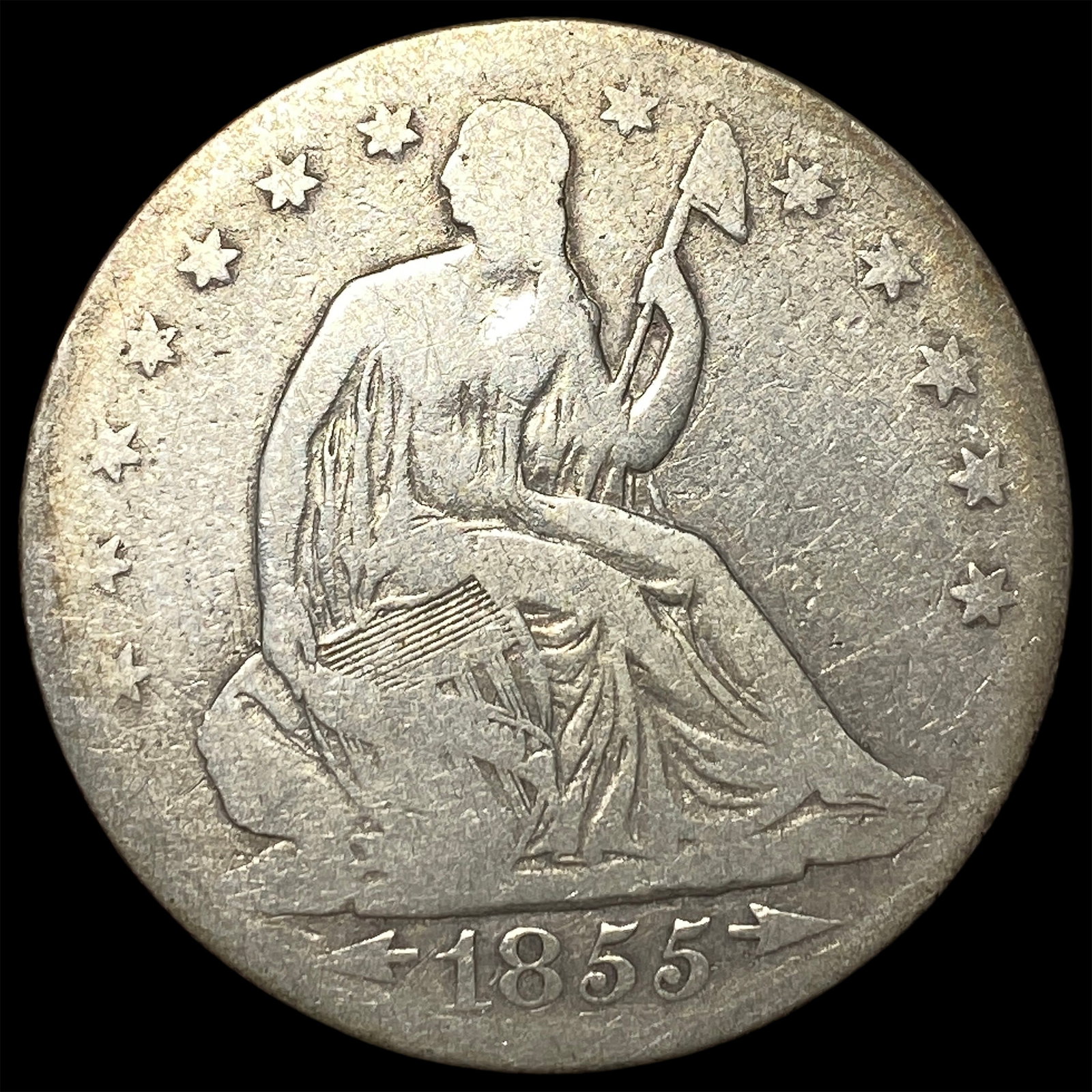 1855-O Silver Half Dollar NICELY CIRCULATED (1 of 2)
