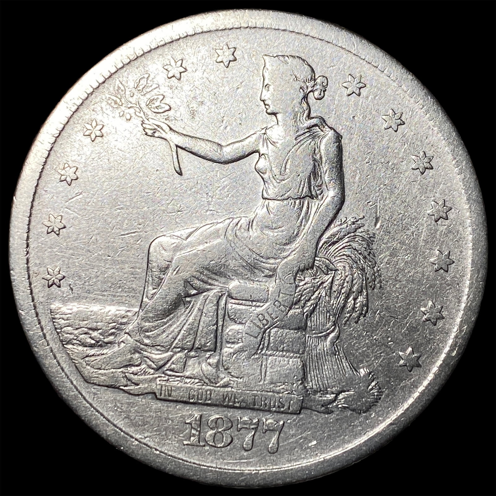 1877 Trade Dollar NEARLY UNCIRCULATED (1 of 2)