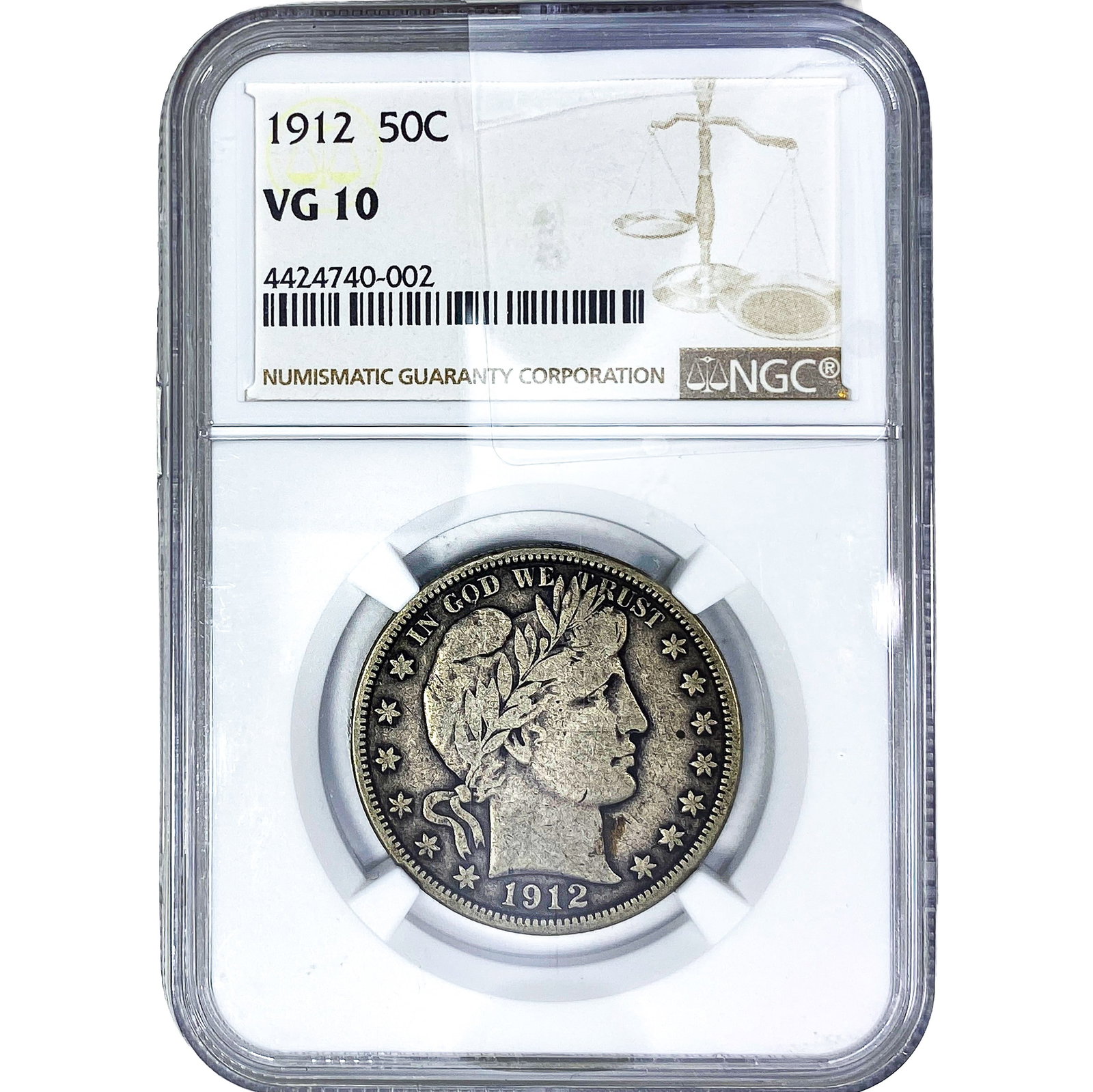 1912 Barber Half Dollar NGC VG10 (1 of 2)