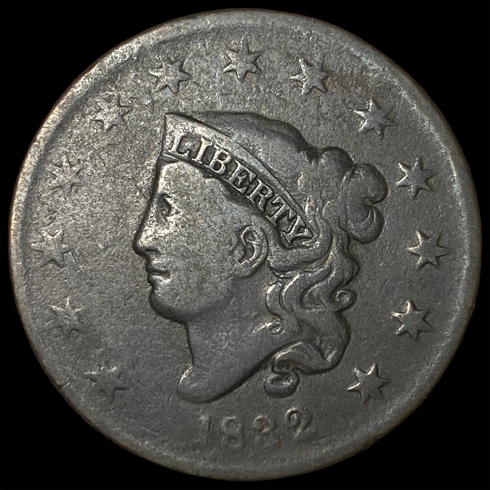 1822 Coronet Head Large Cent LIGHTLY CIRCULATED (1 of 2)