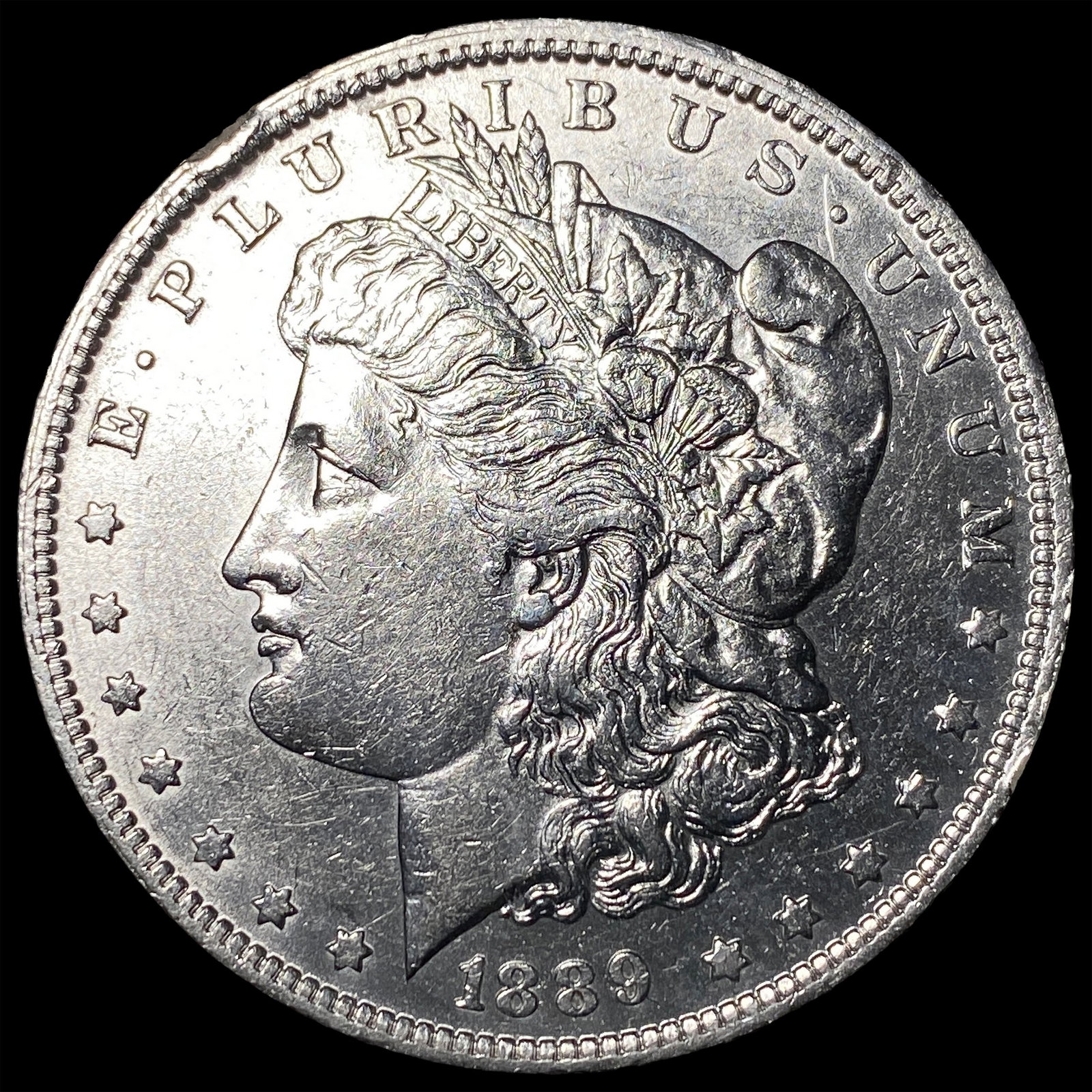 1889-O Silver Morgan Dollar ABOUT UNCIRCULATED (1 of 2)